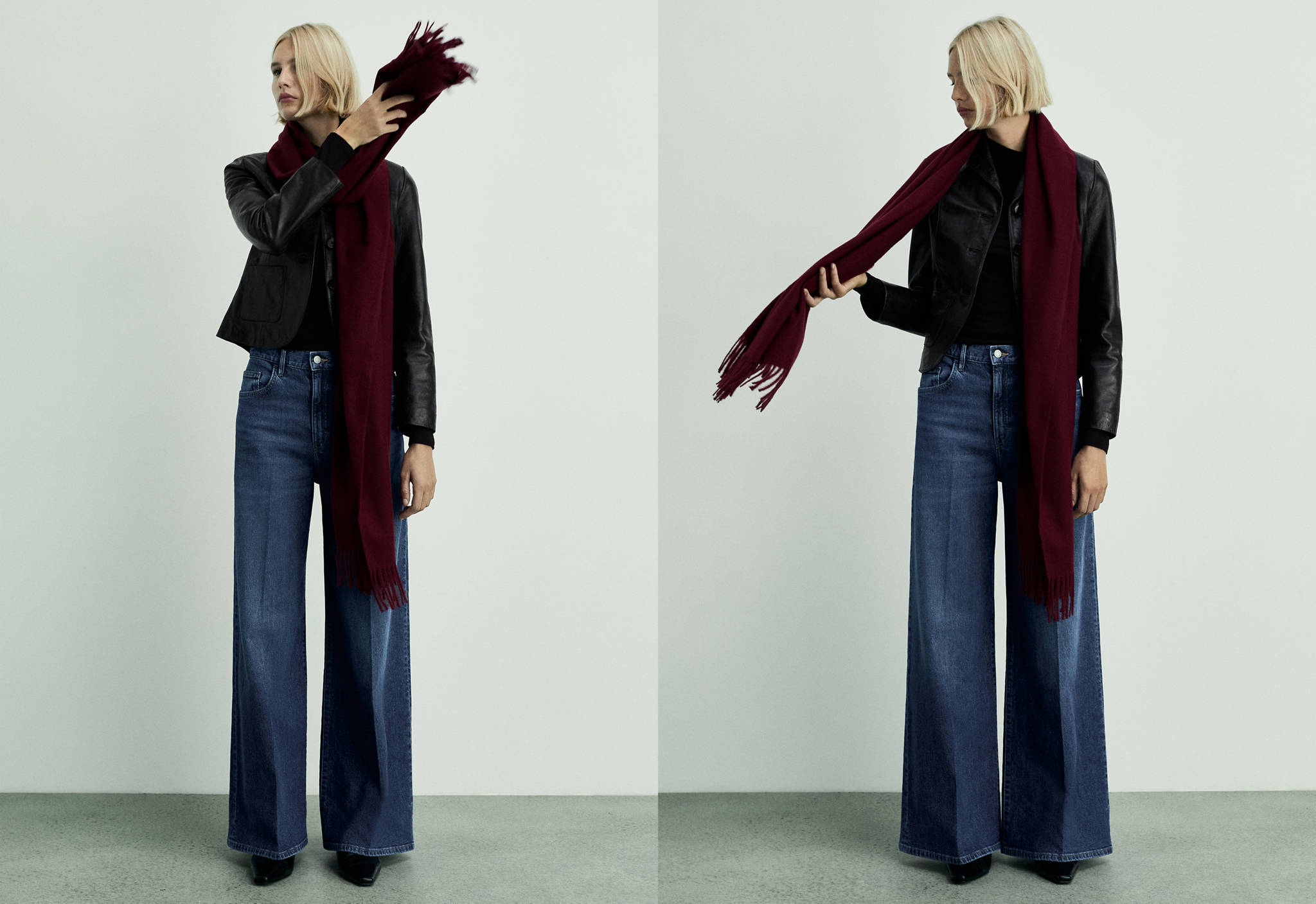 High-waisted wideleg jeans - Panoramic plane