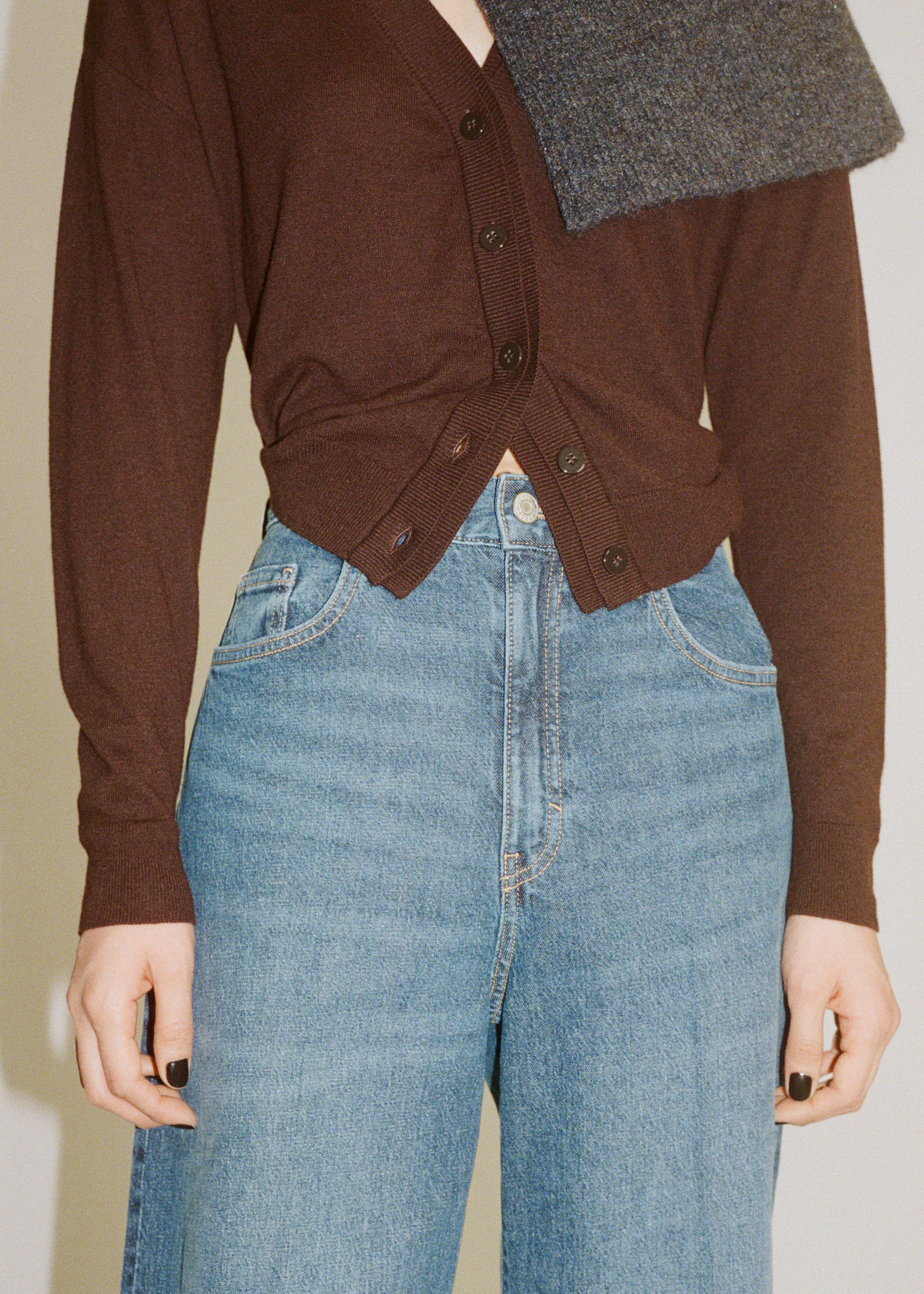 Джинсы с широкими штанинами и высокой посадкой - Деталь изделия 9