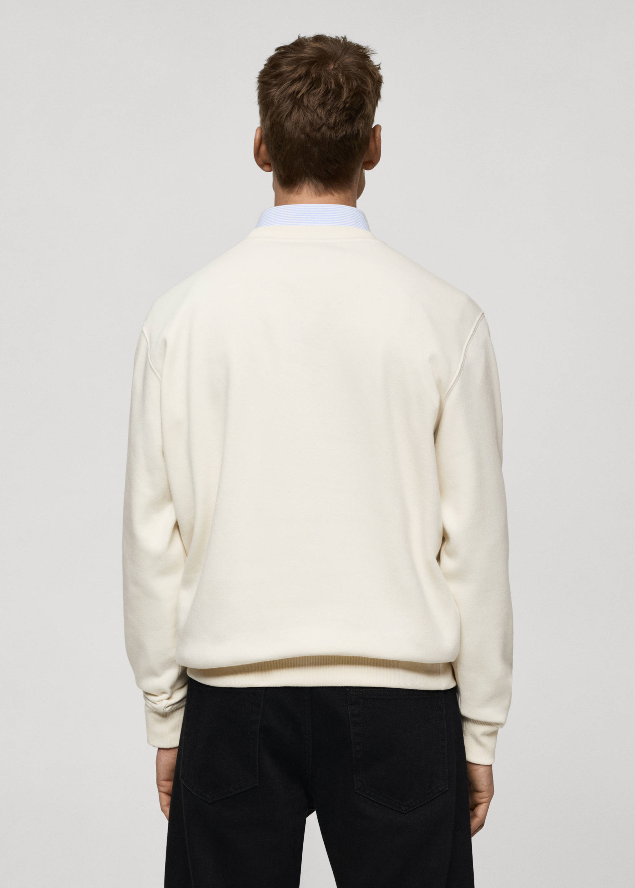 Graphic-print cotton sweatshirt - Reverse of the article