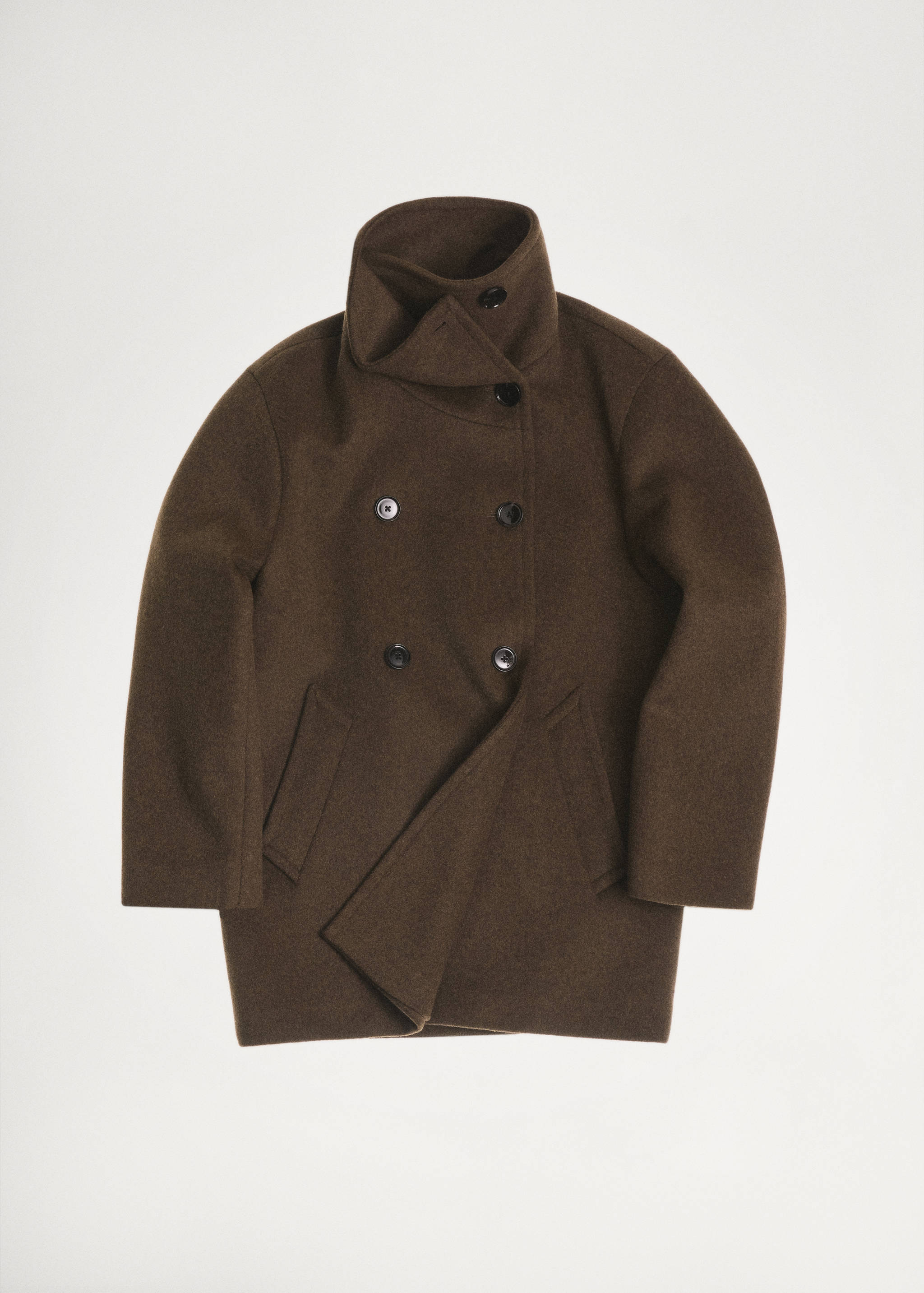 Wollen midi-jas met hoge kraag - Detail van het artikel 7