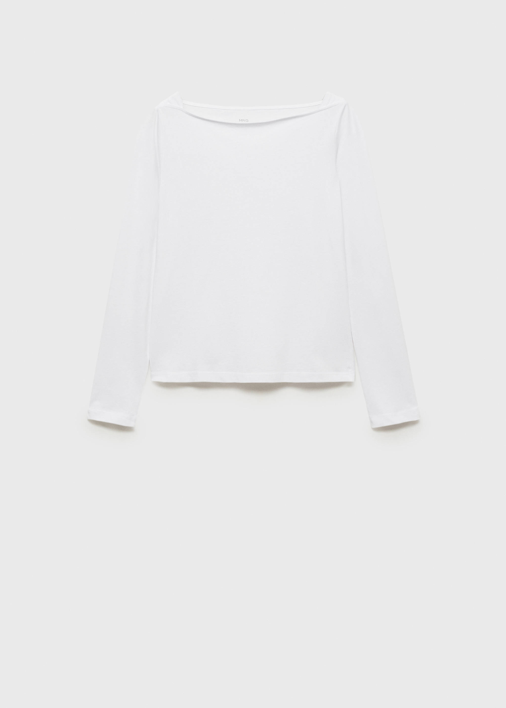 Cotton boat neck t-shirt - Article without model
