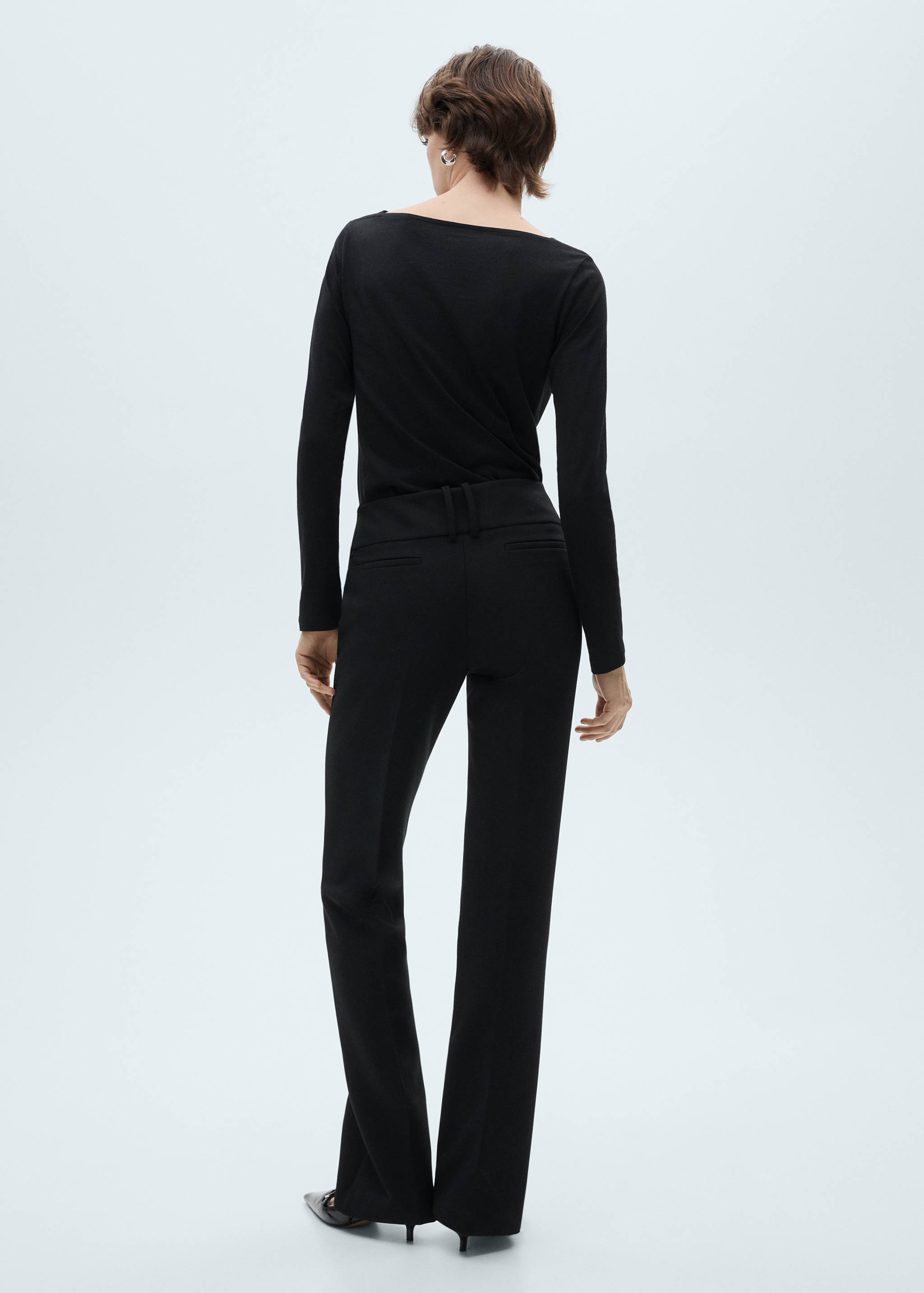 Cotton boat neck t-shirt - Reverse of the article