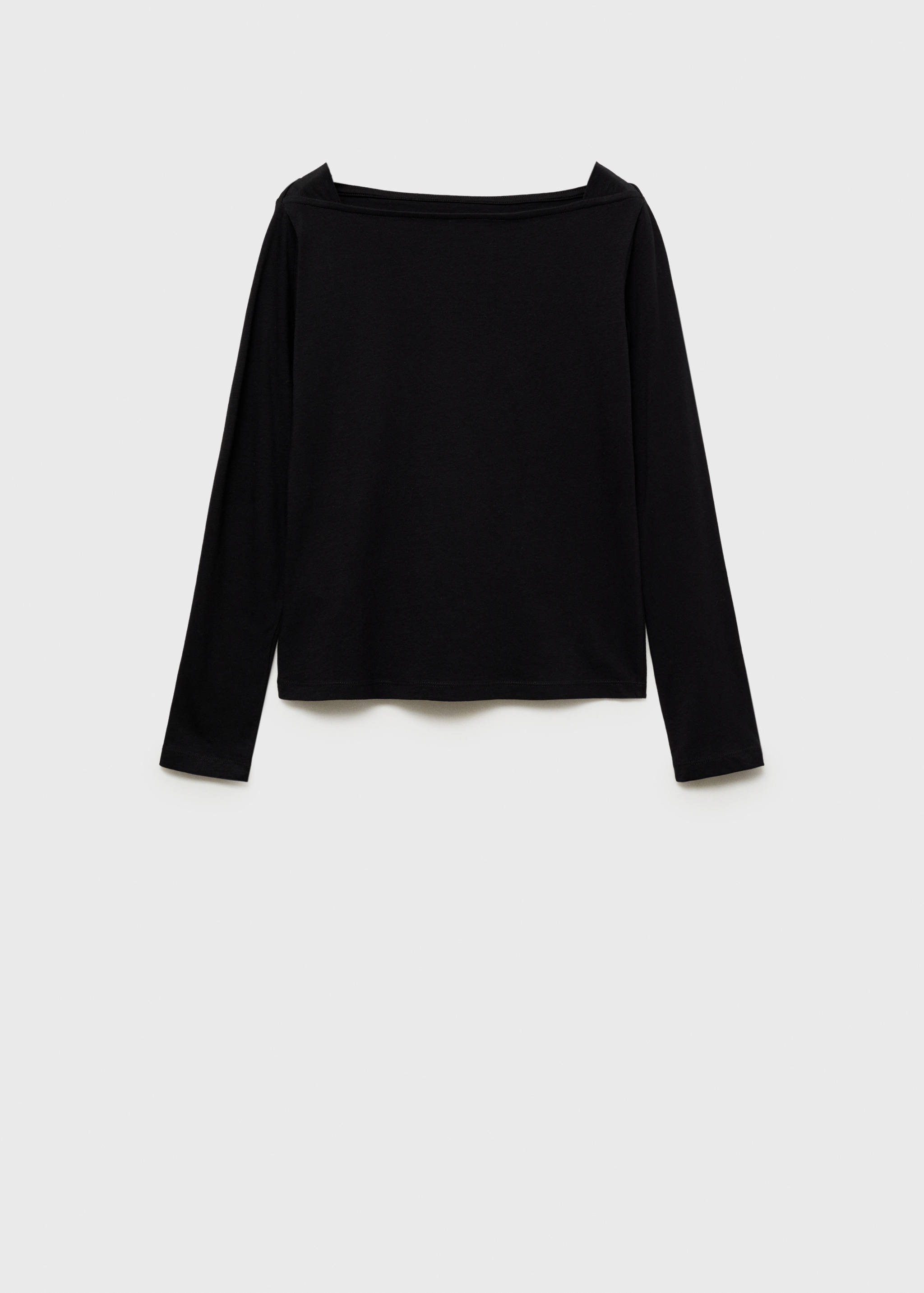 Cotton boat neck t-shirt - Article without model