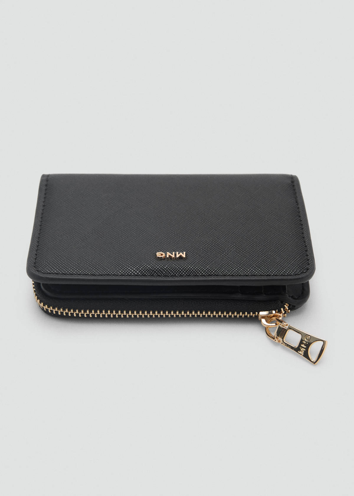 Faux-leather wallet — Black