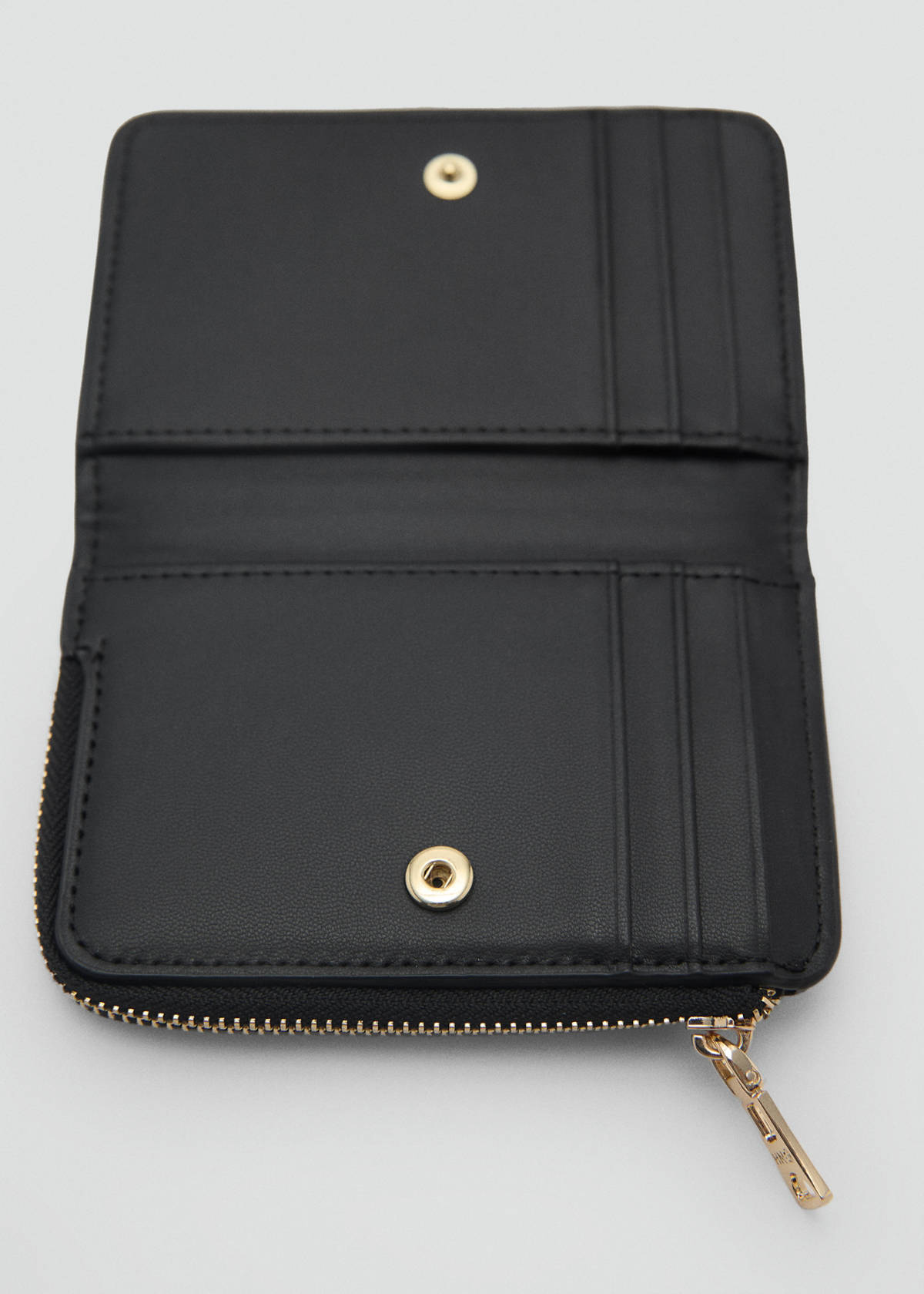 Faux-leather wallet — Black