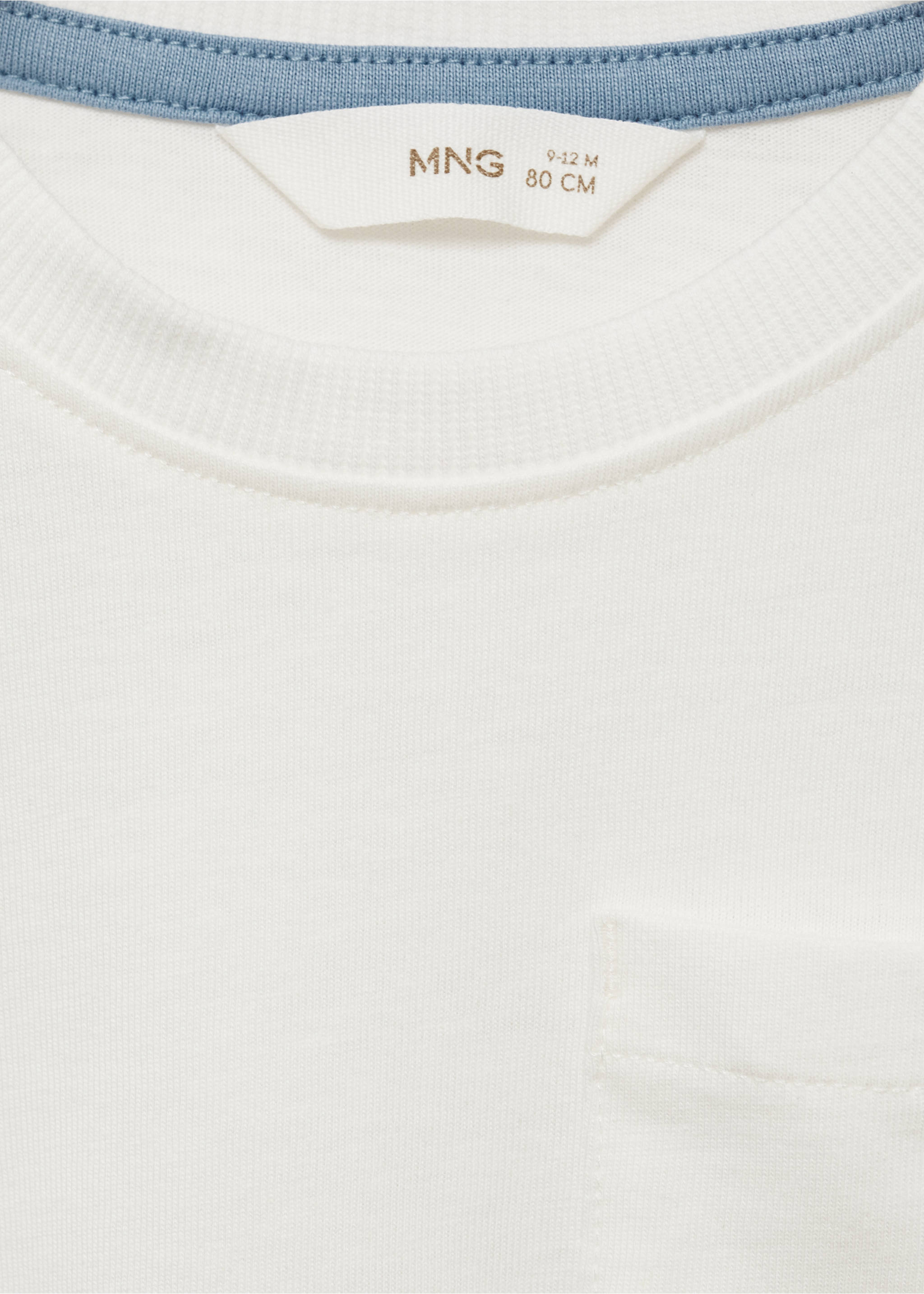 Camiseta bolsillo parche - Detalle del artículo 8, Blanco roto. Ref: 87020650-00.