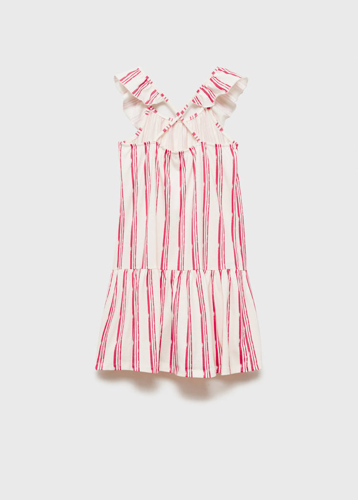 Striped cotton dress — Off White