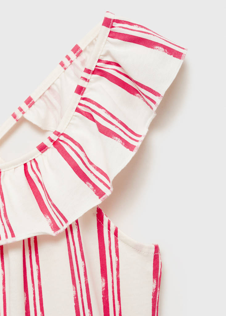 Striped cotton dress — Off White