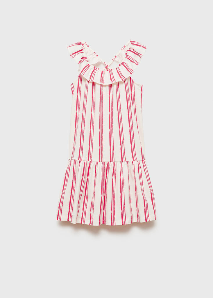 Striped cotton dress — Off White