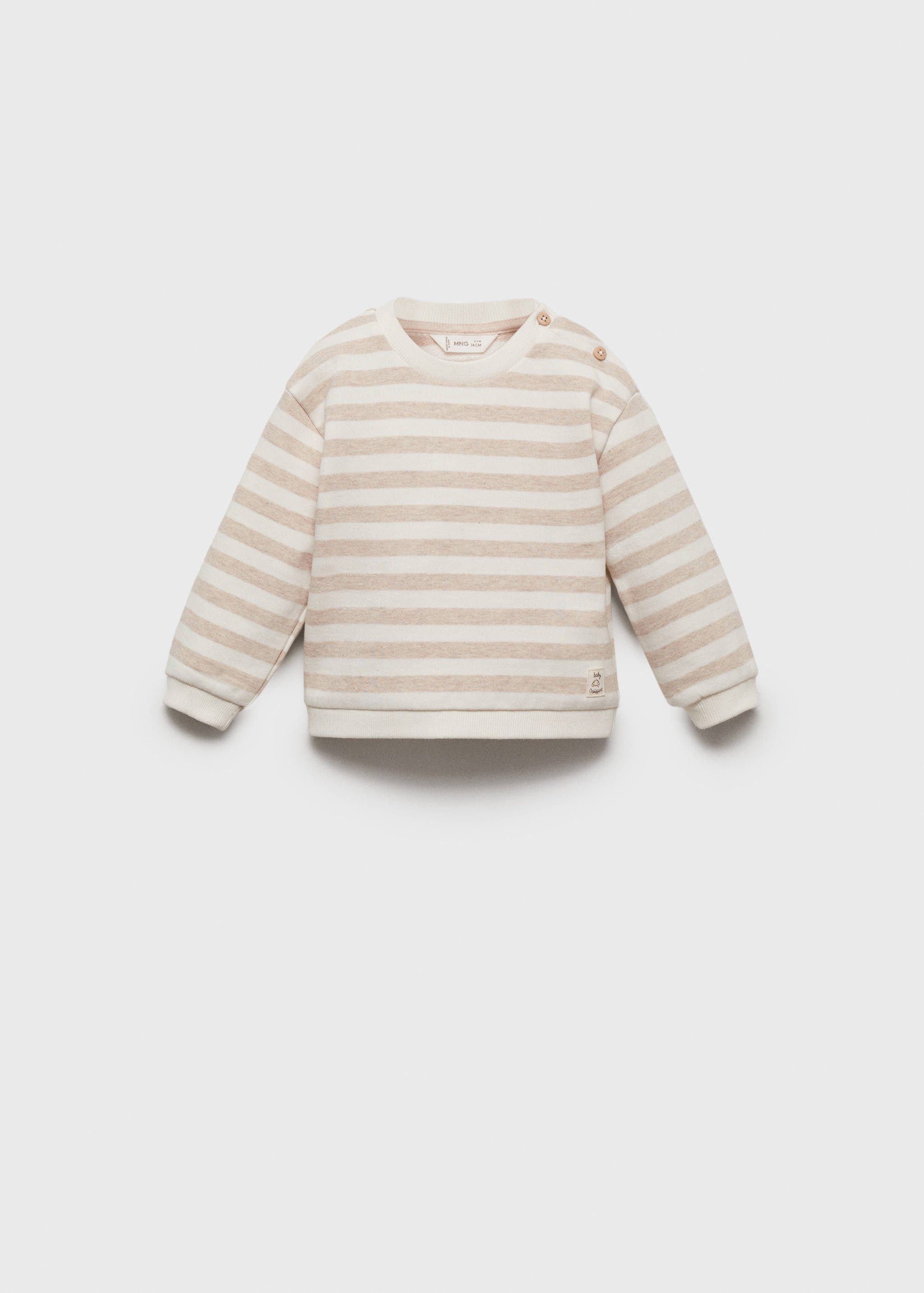 Striped cotton-blend sweatshirt - Article without model