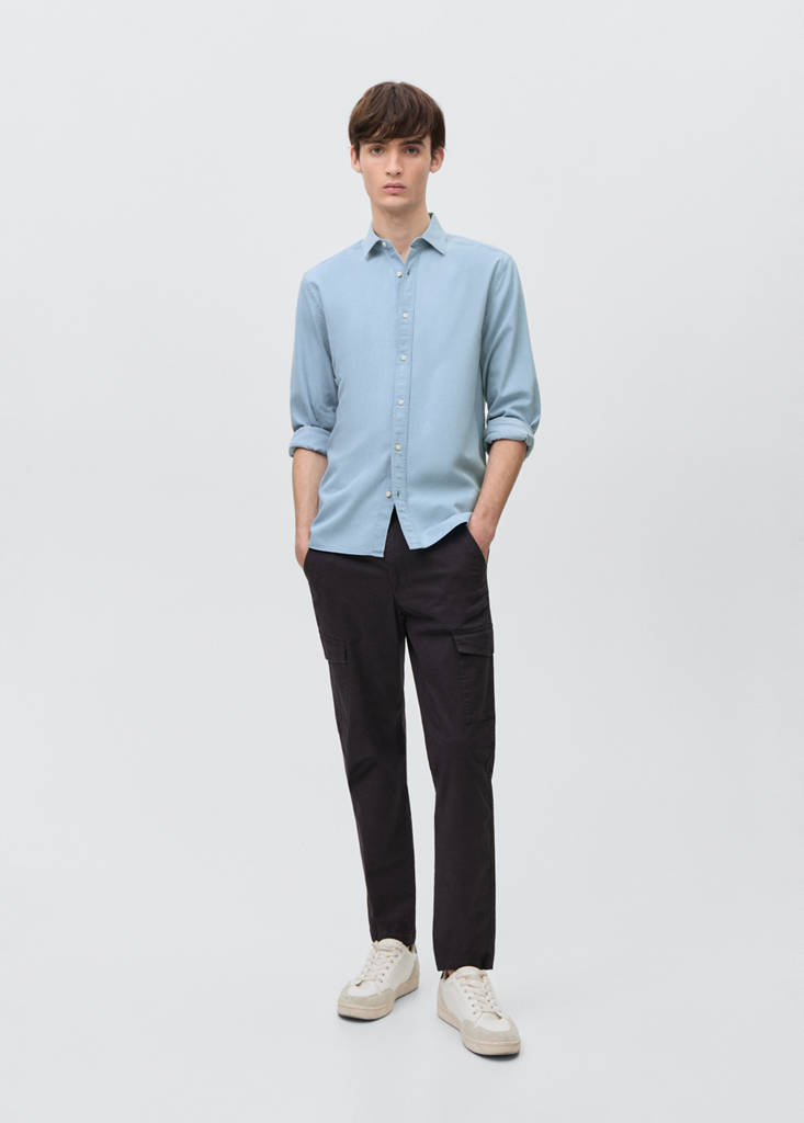 Oxford cotton shirt — Denim Grey