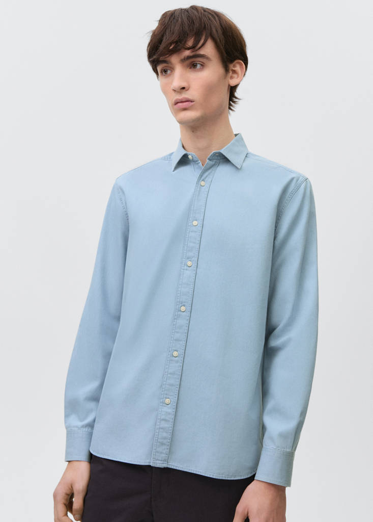 Oxford cotton shirt — Denim Grey