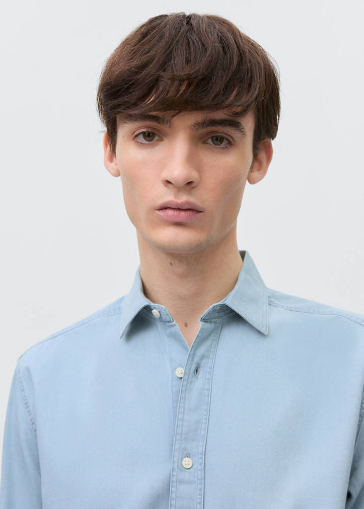 Oxford cotton shirt — Denim Grey
