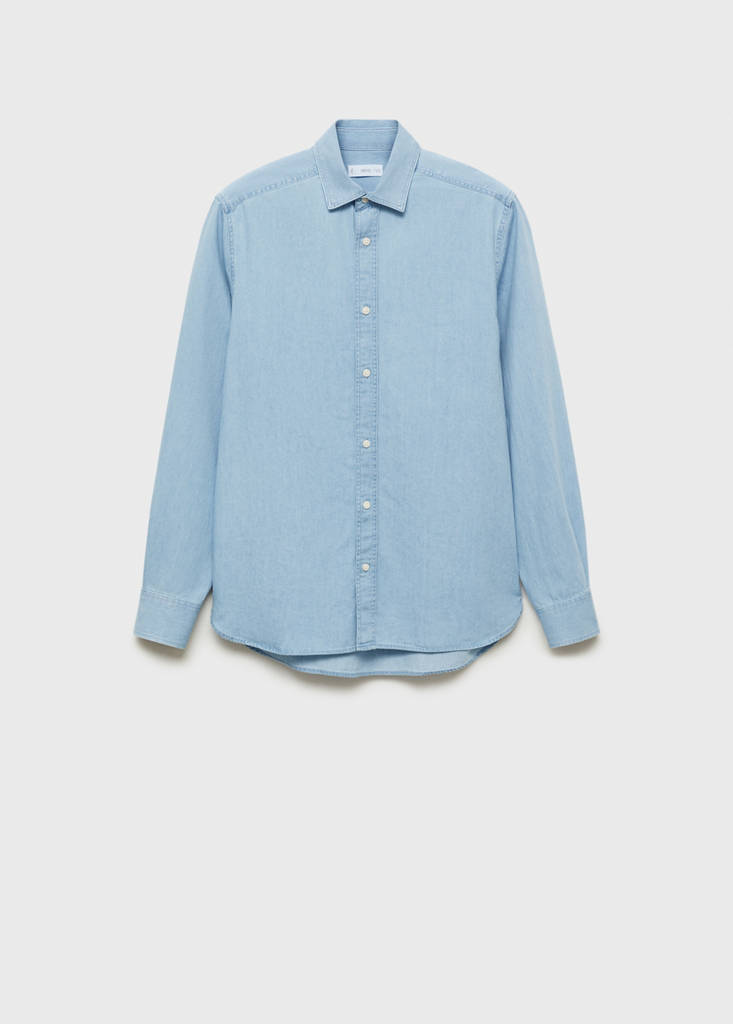 Oxford cotton shirt — Denim Grey