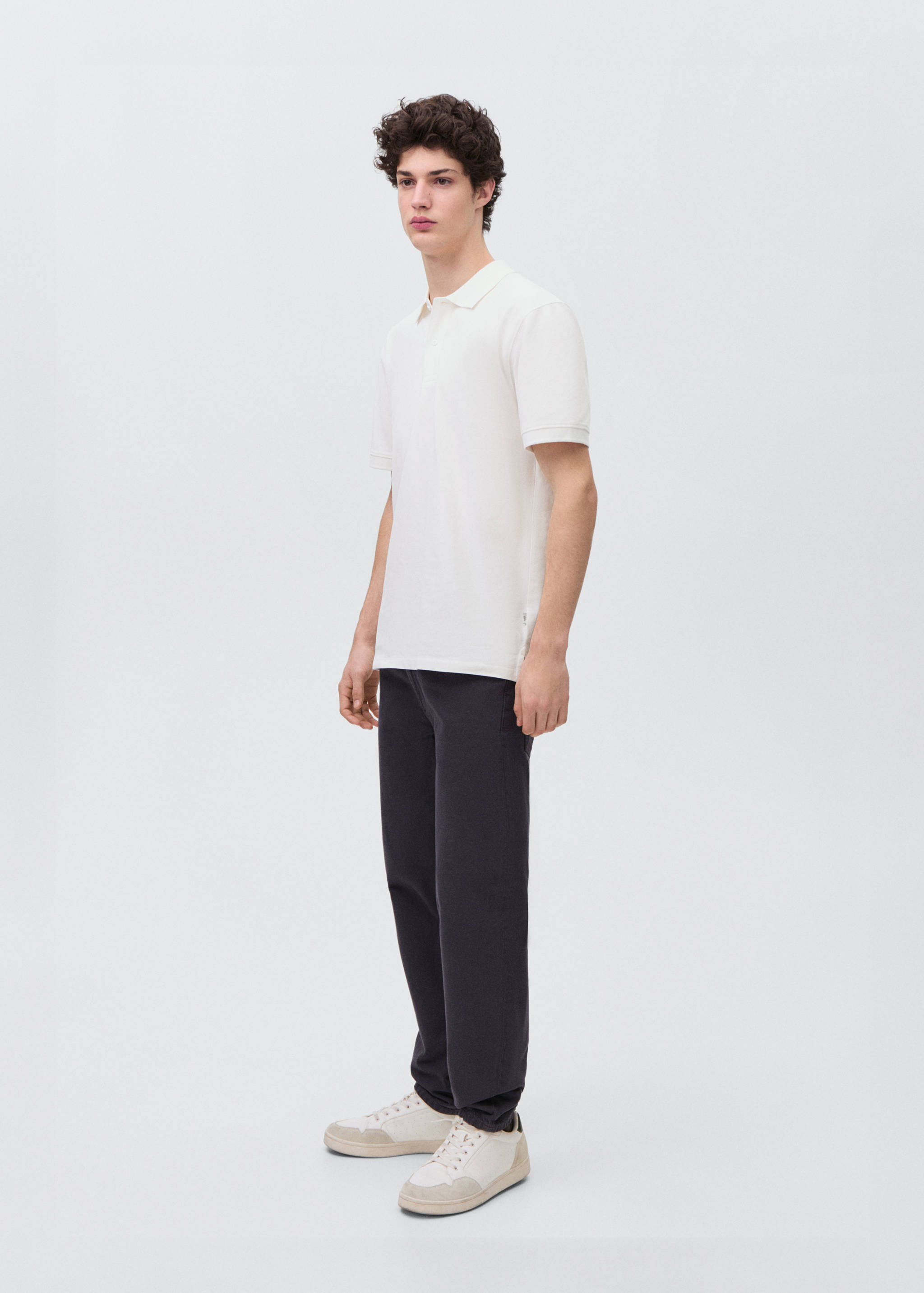 Cotton piqué polo shirt - General plane