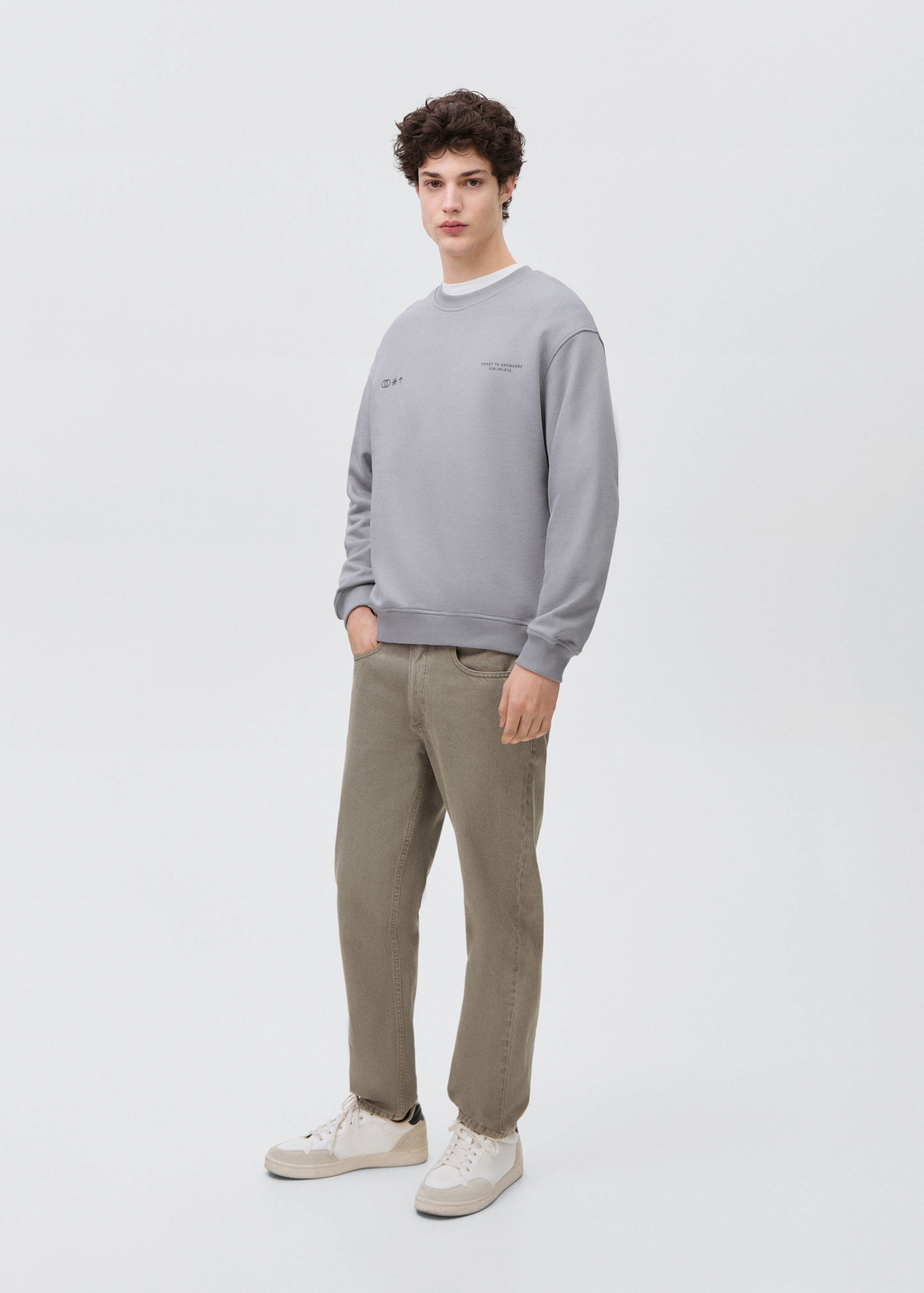 Message cotton sweatshirt - General plane