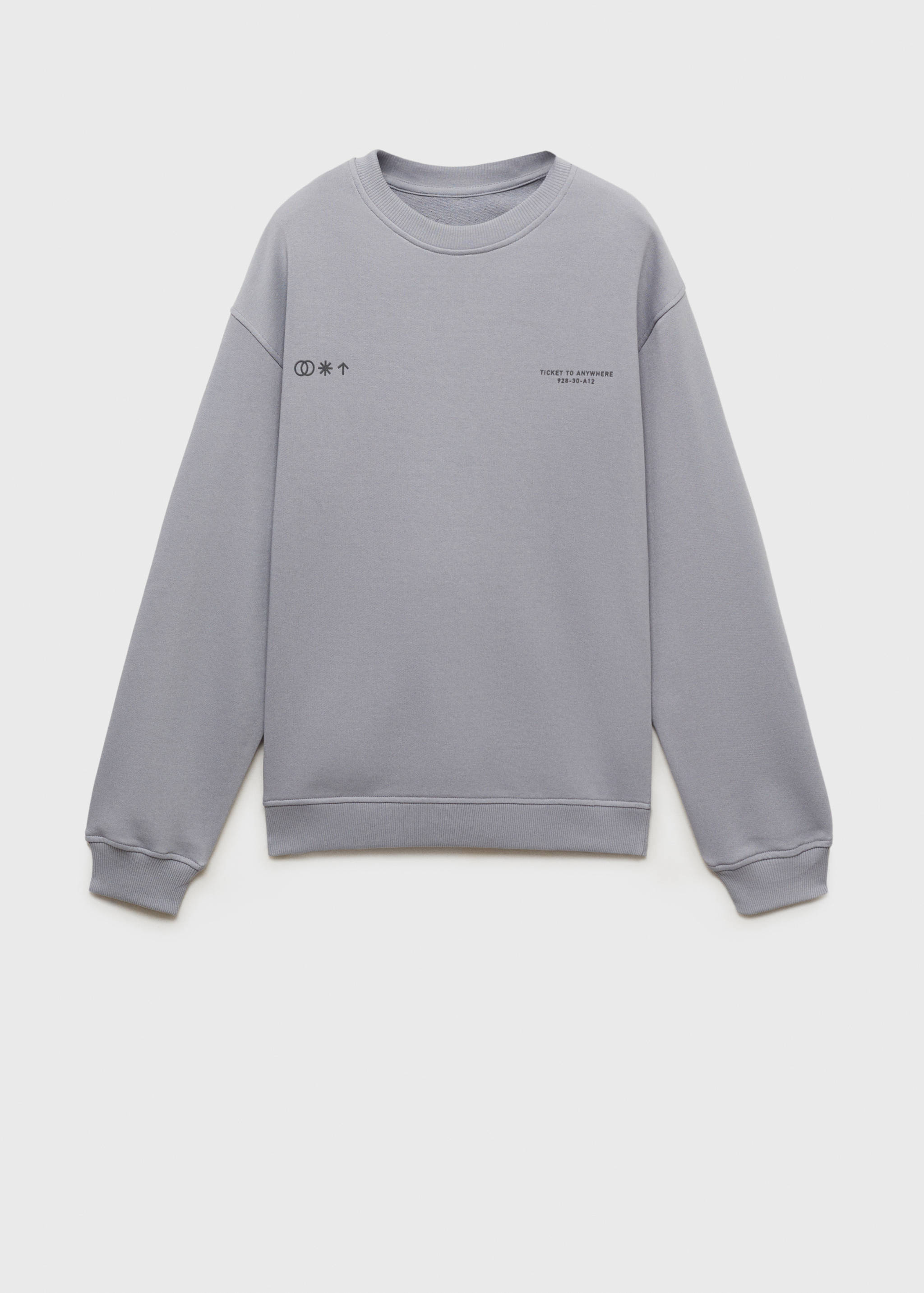 Message cotton sweatshirt - Article without model