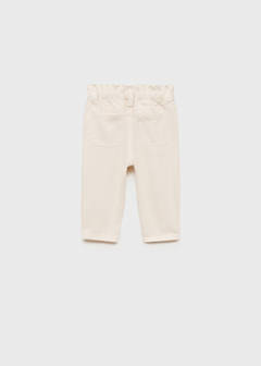 Straight paperbag jeans — Ecru 5