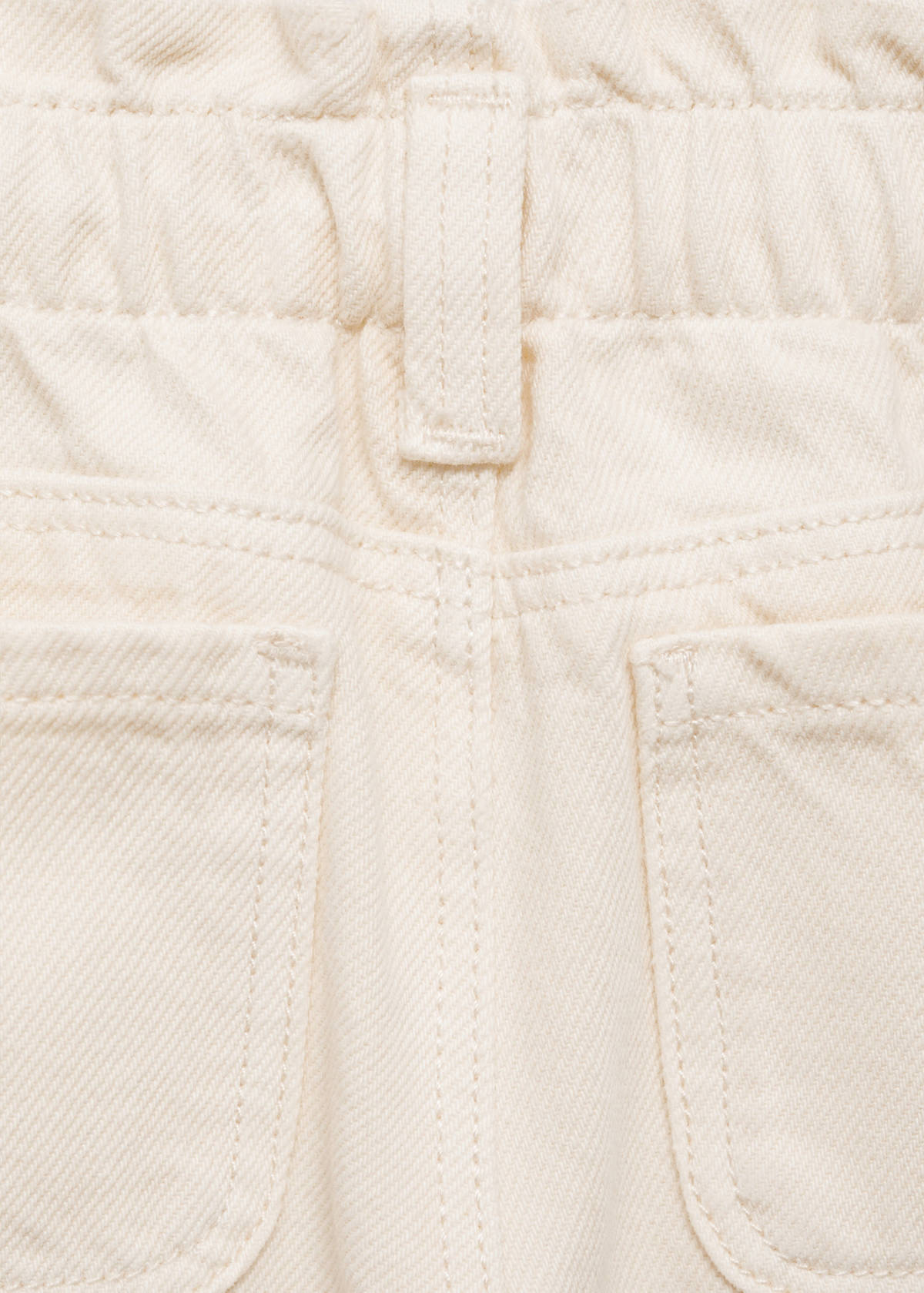 Straight paperbag jeans — Ecru