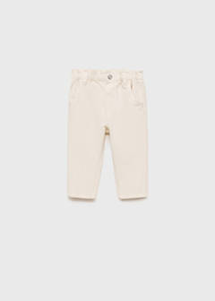 Straight paperbag jeans — Ecru 2