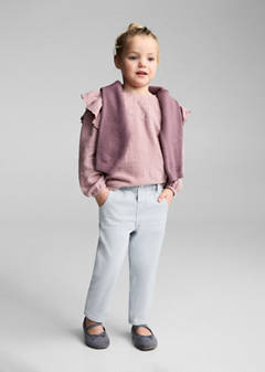 Straight paperbag jeans — Sky Blue 1