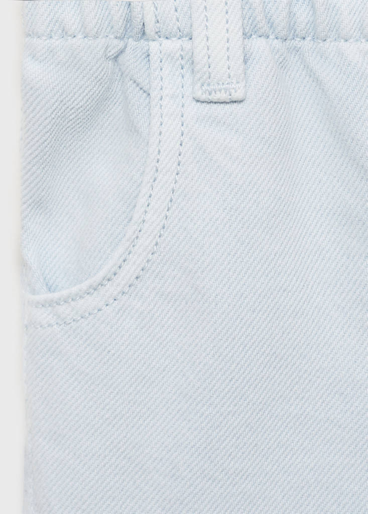 Straight paperbag jeans — Sky Blue
