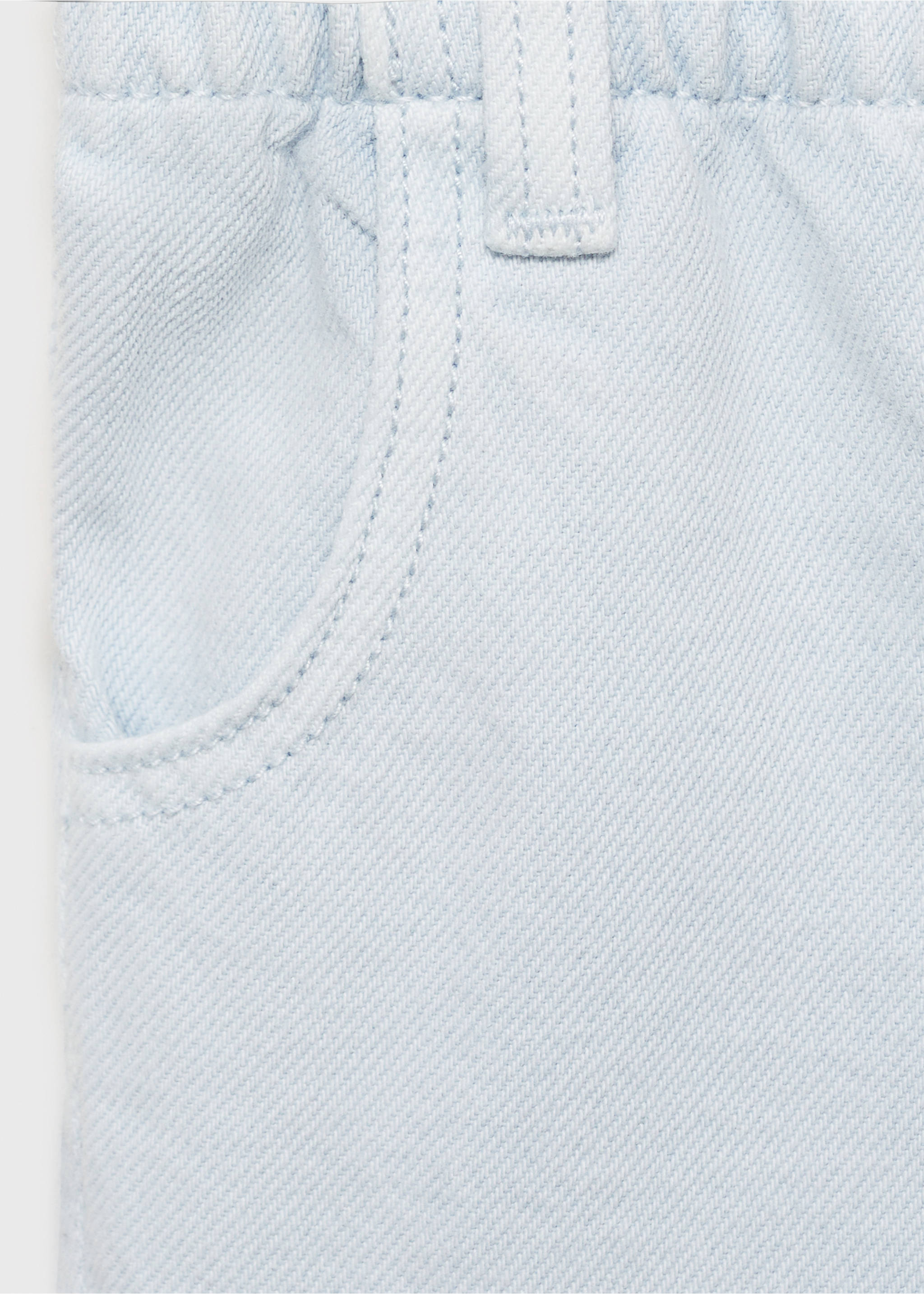 Straight paperbag jeans - Details of the article 8, Sky Blue. Ref: 87021513-00.