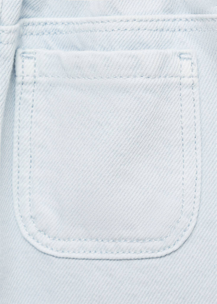Straight paperbag jeans — Sky Blue