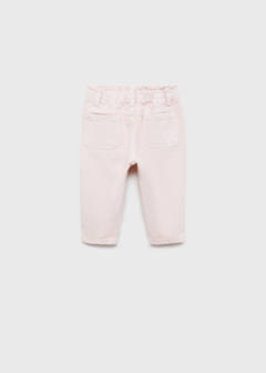 Straight paperbag jeans — Pink 4