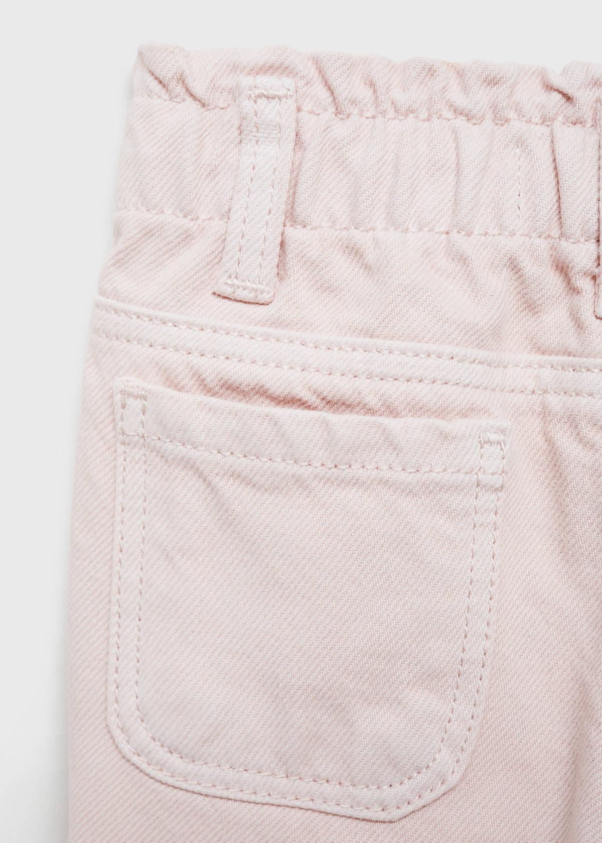 Straight paperbag jeans — Pink