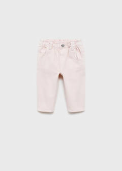Straight paperbag jeans — Pink 2