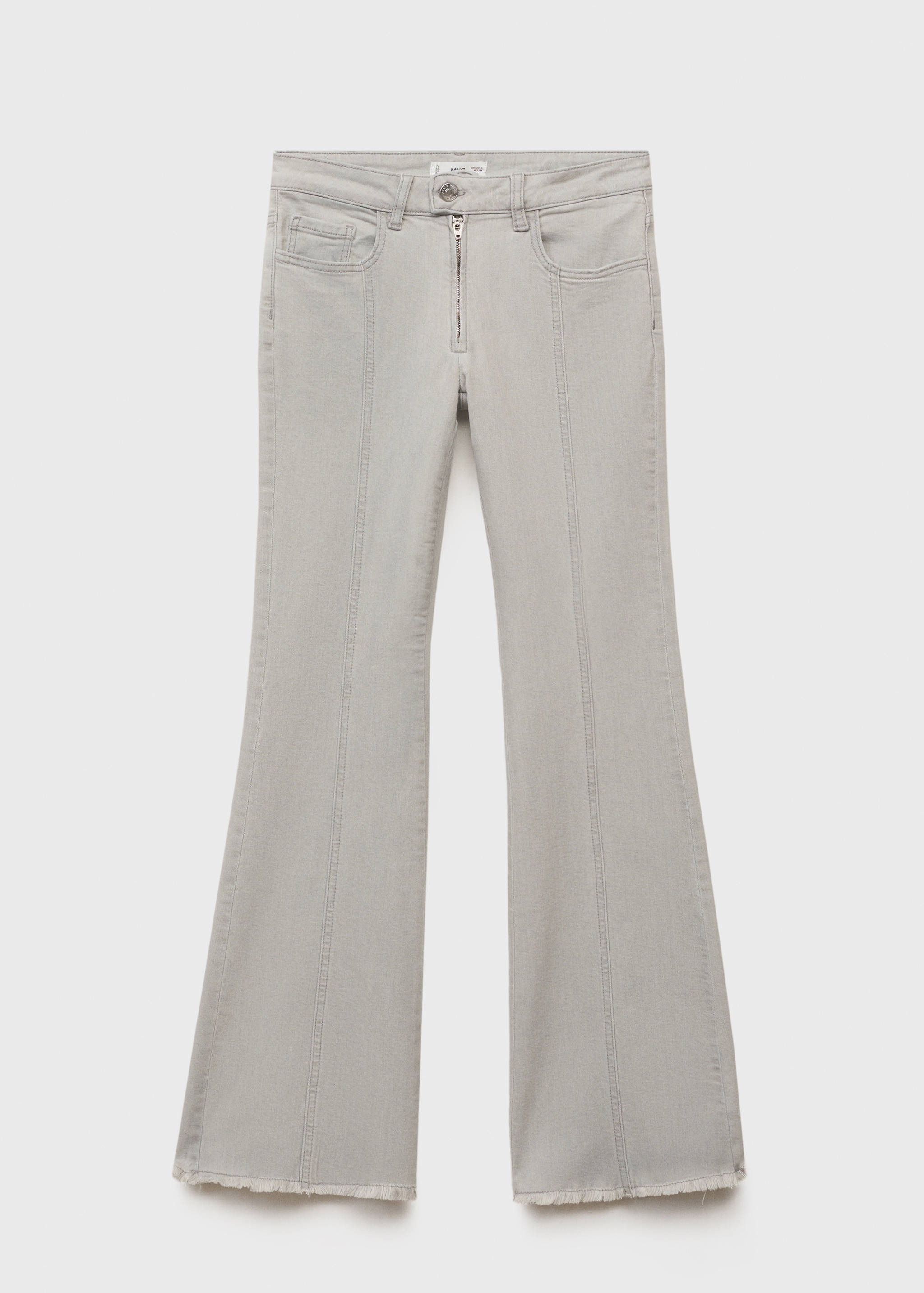 Calças de ganga com cintura baixa e costuras - Artigo sem modelo