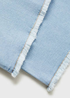 Wideleg low frayed hem jeans — Light Blue 8