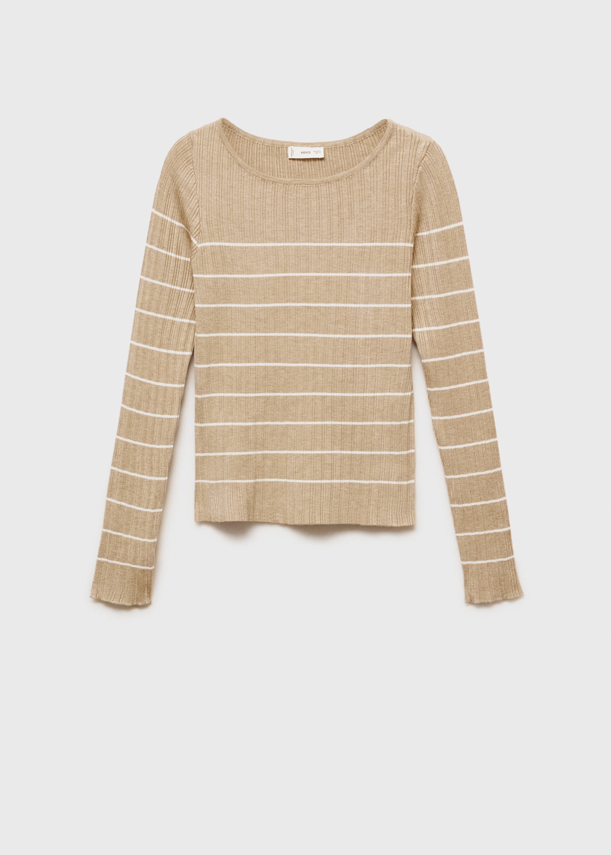 Pull-over côtelé à rayures - Article sans modèle