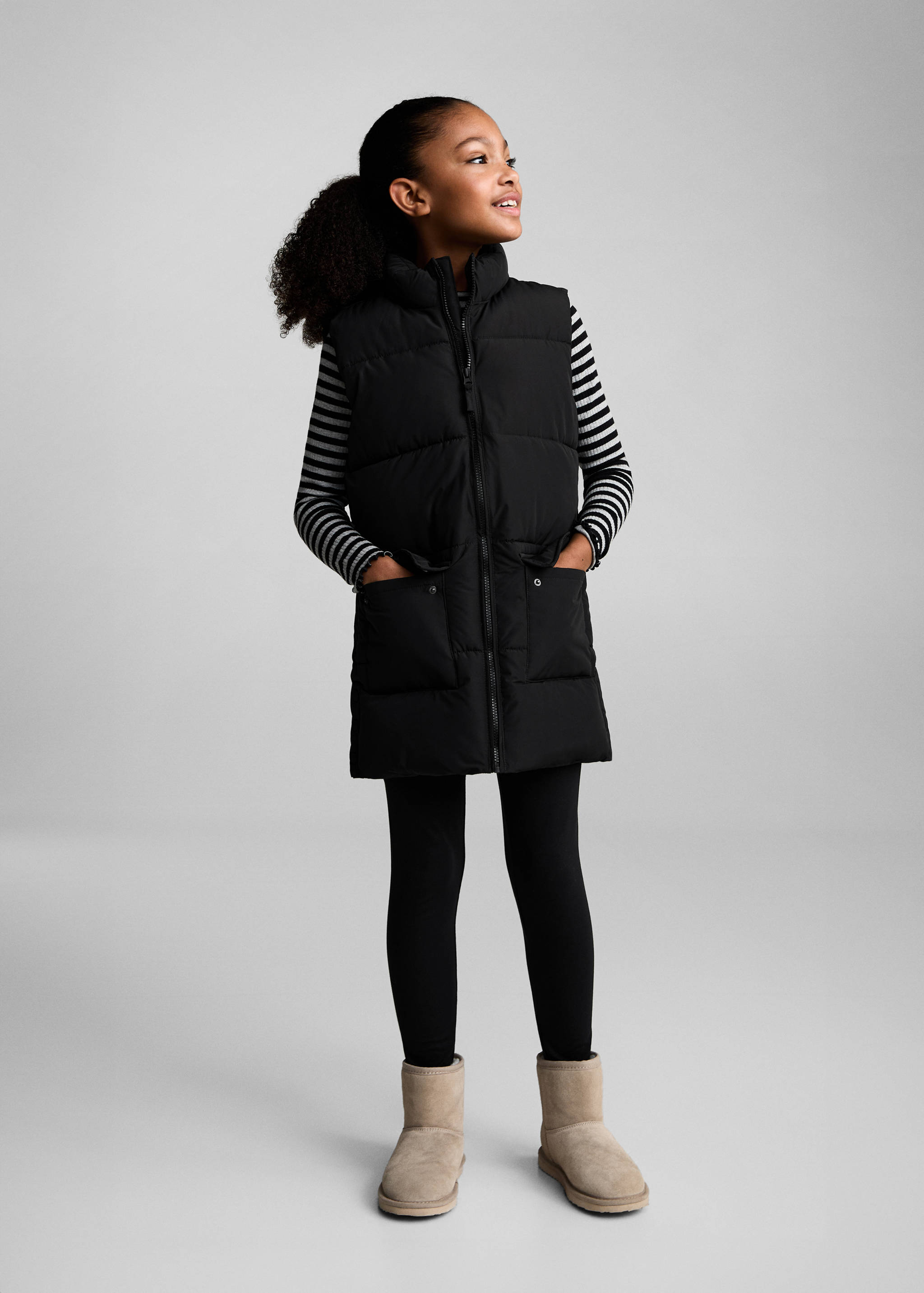 Gilet matelassé long - Plan général