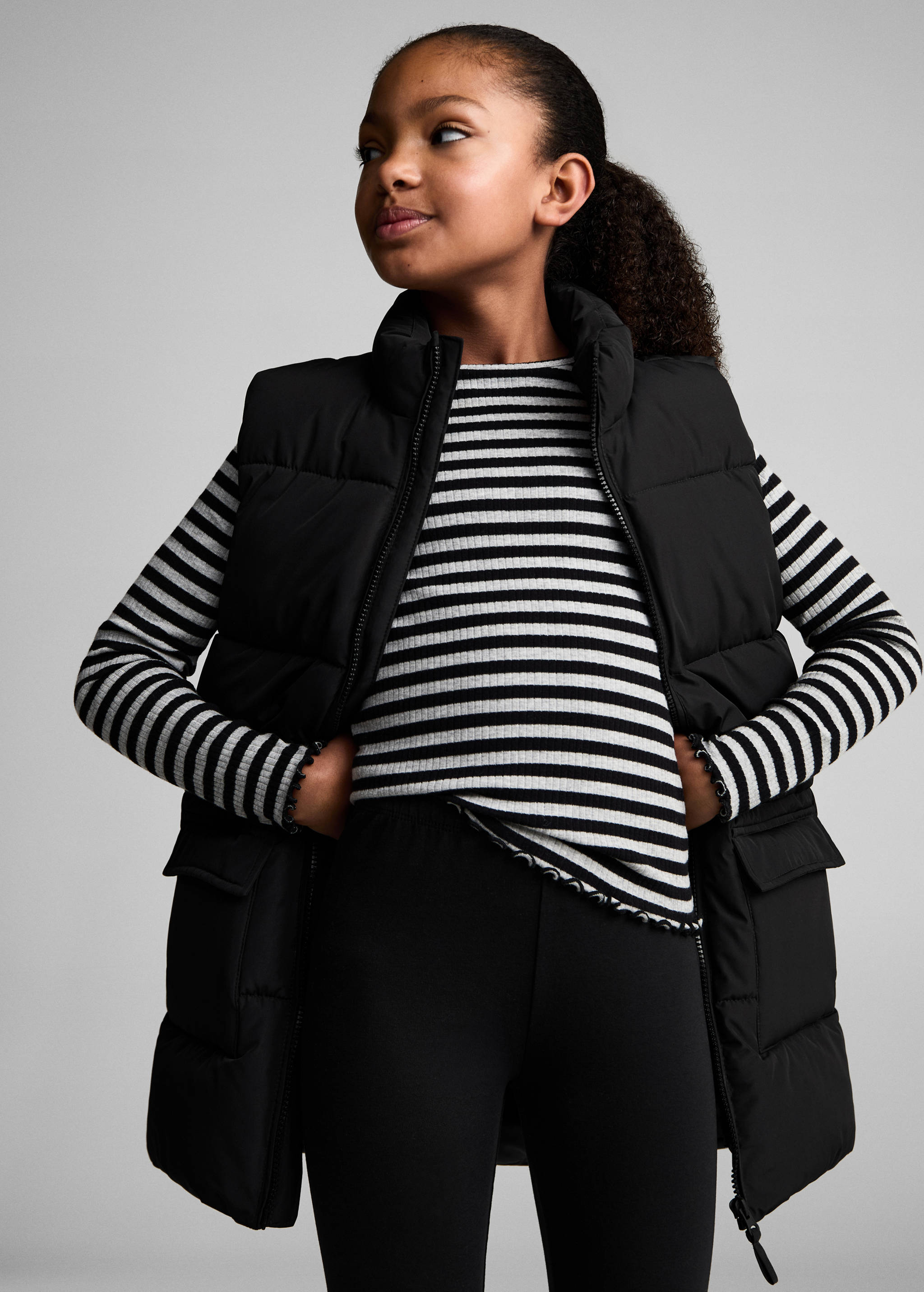 Gilet matelassé long - Plan moyen