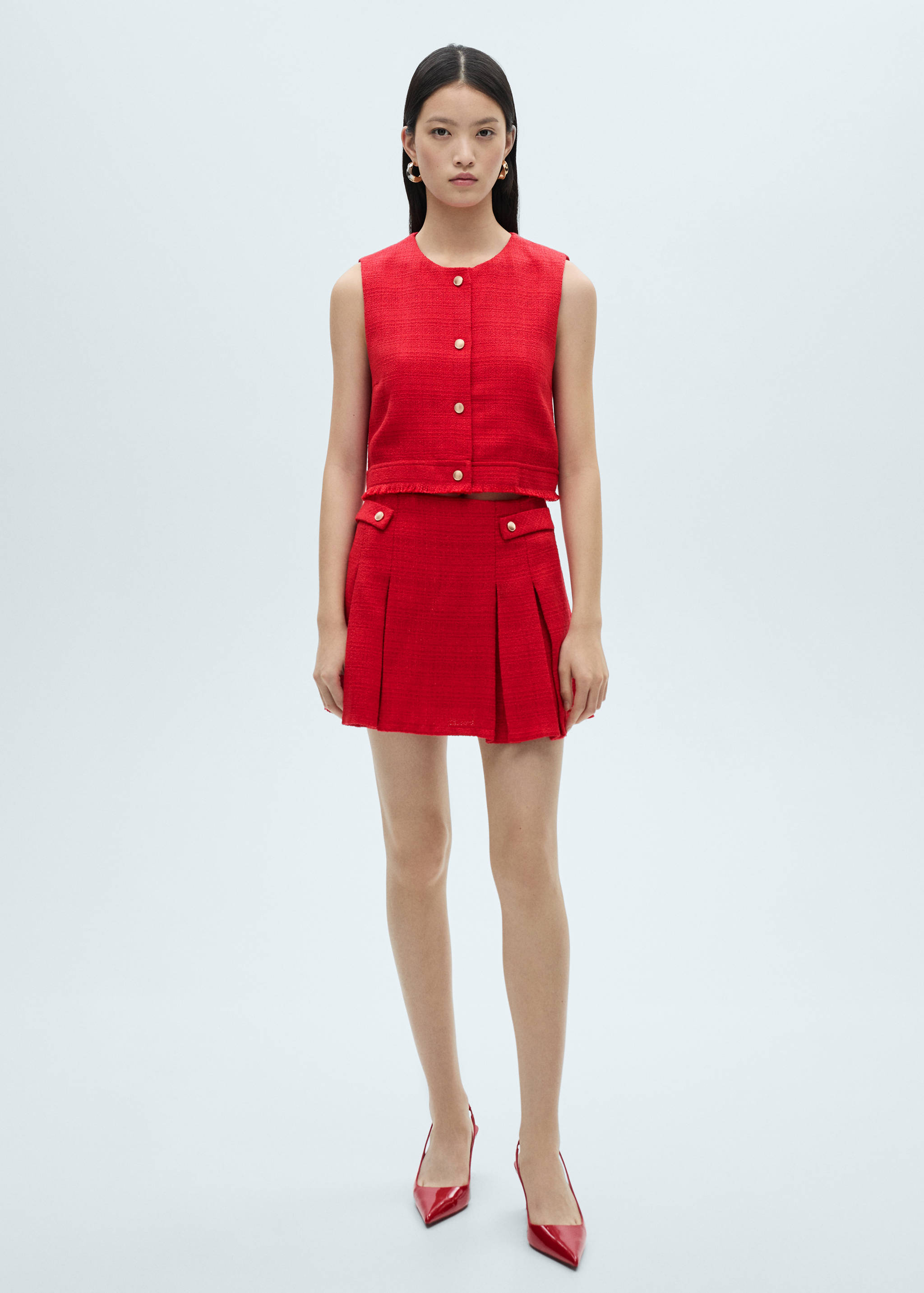 Gilet tweed boutons - Plan général