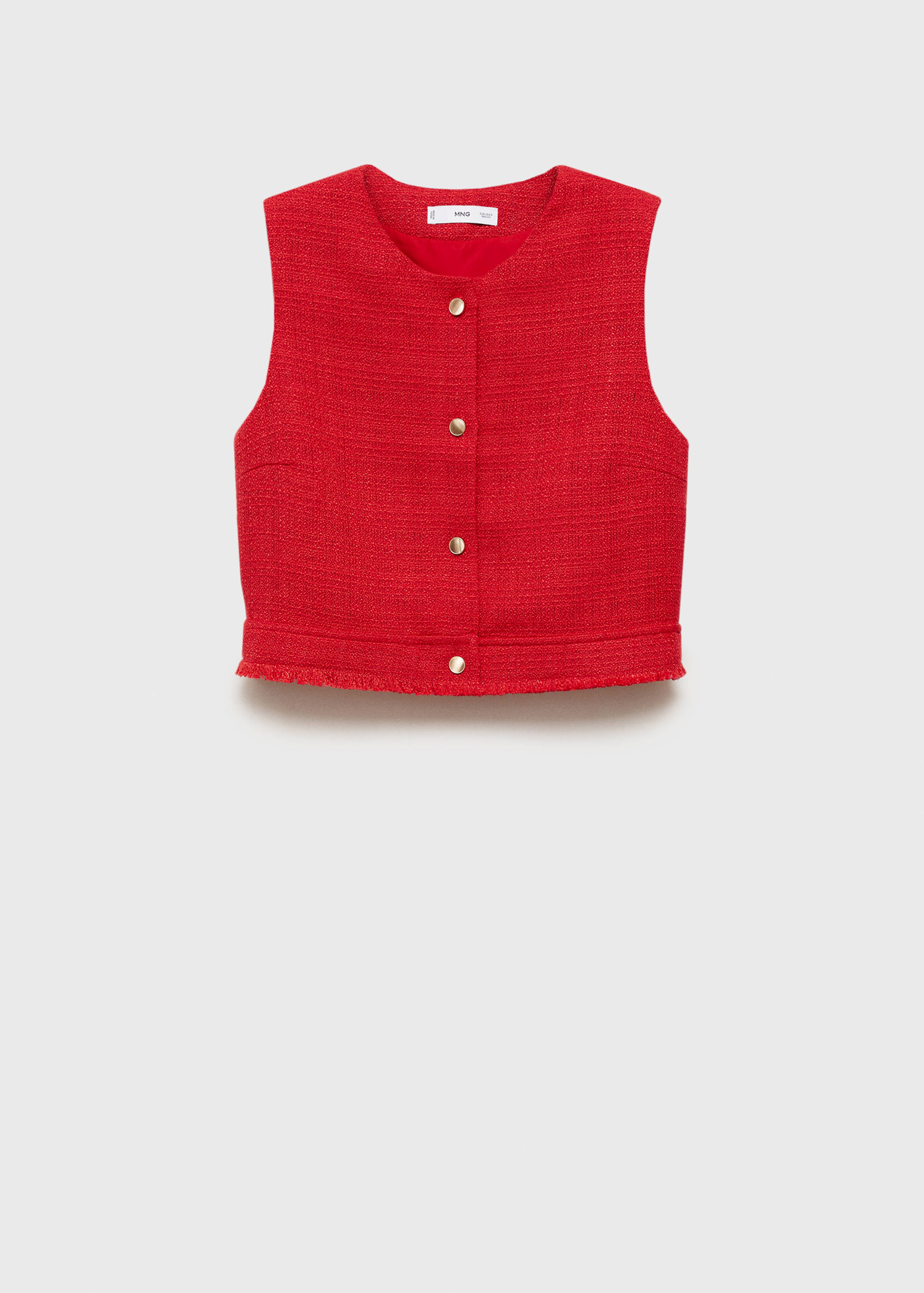 Tweed waistcoat with buttons - Article without model