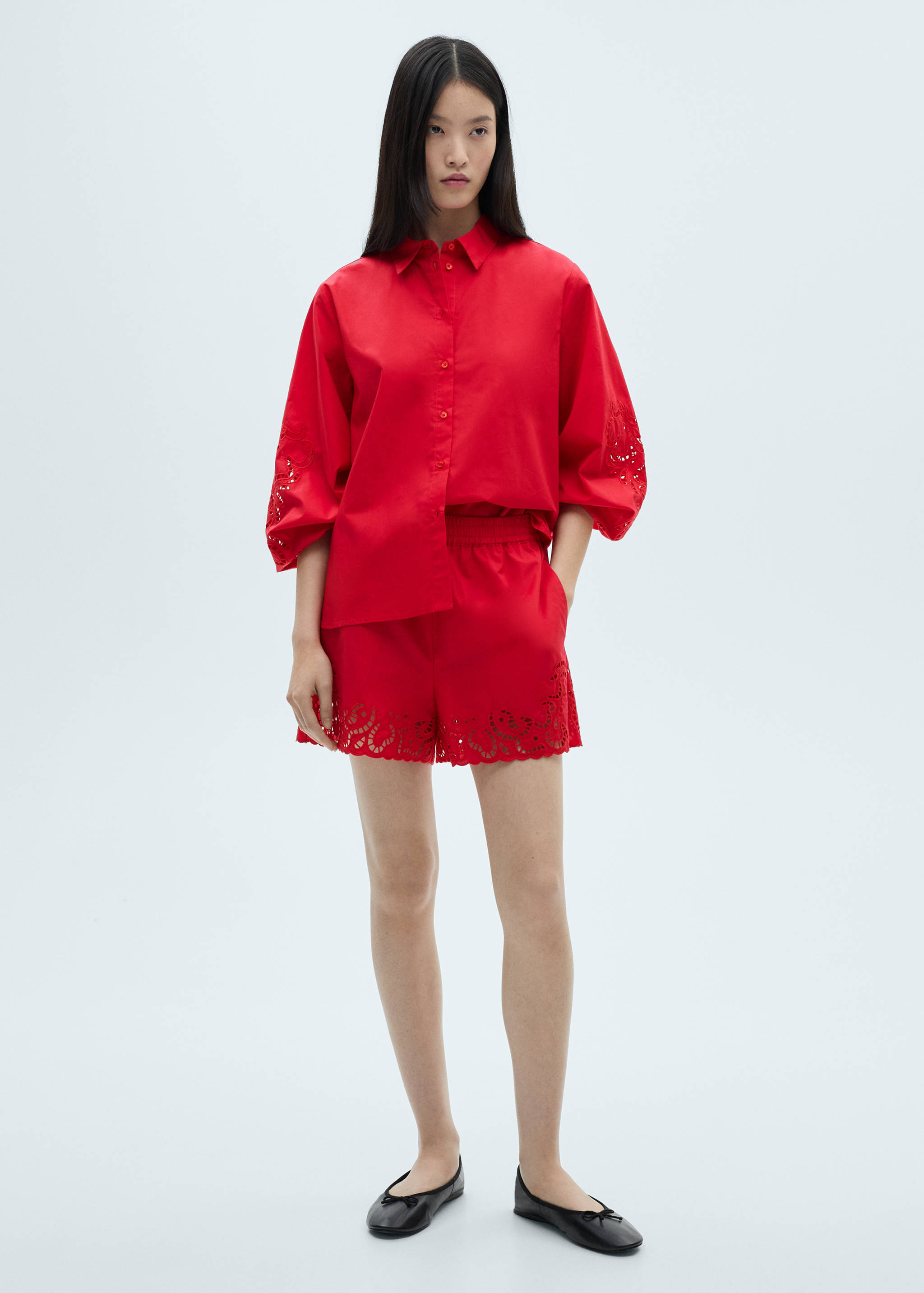 Short coton détails ajourés - Plan général