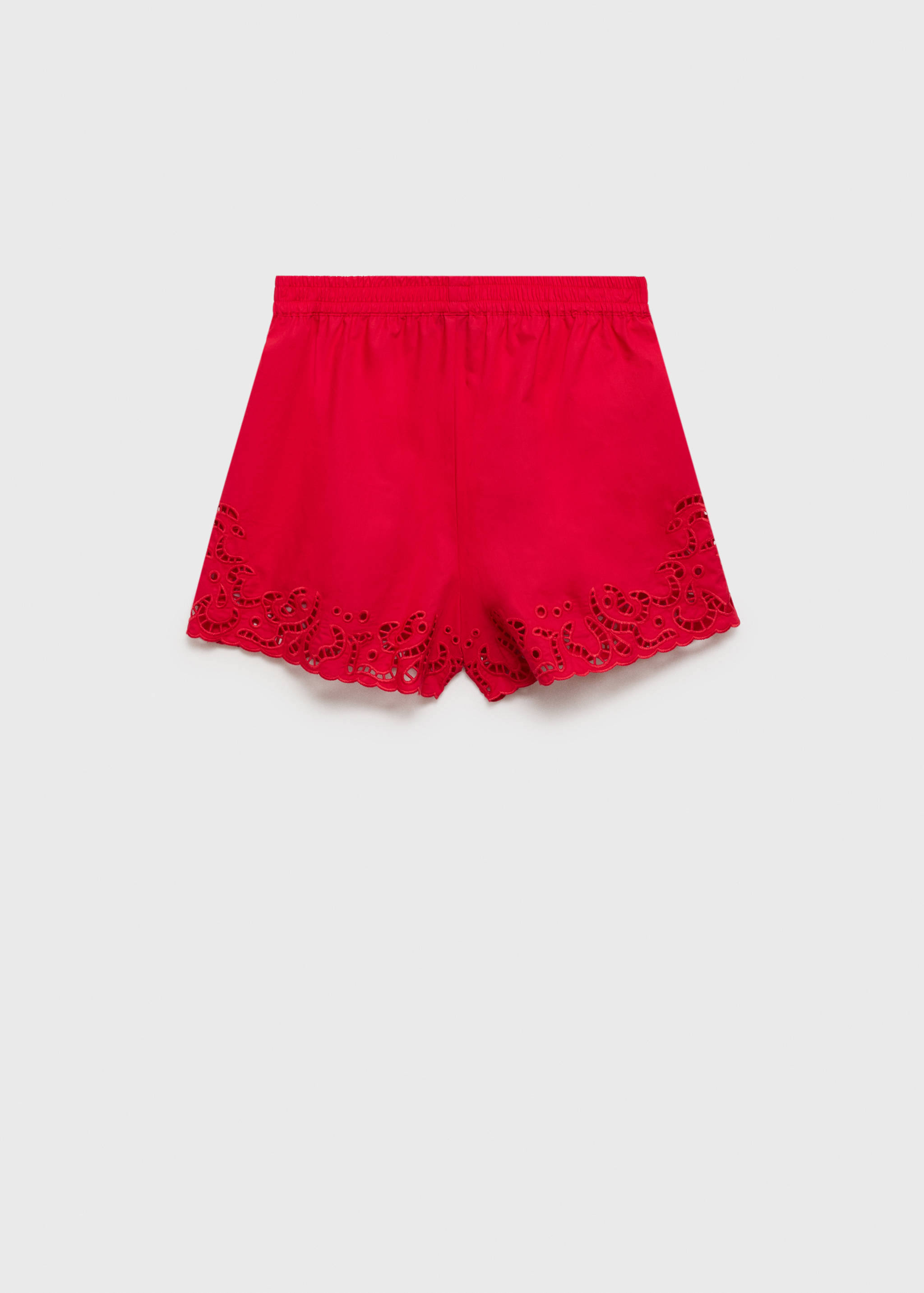 Cotton shorts with lace details - Article without model