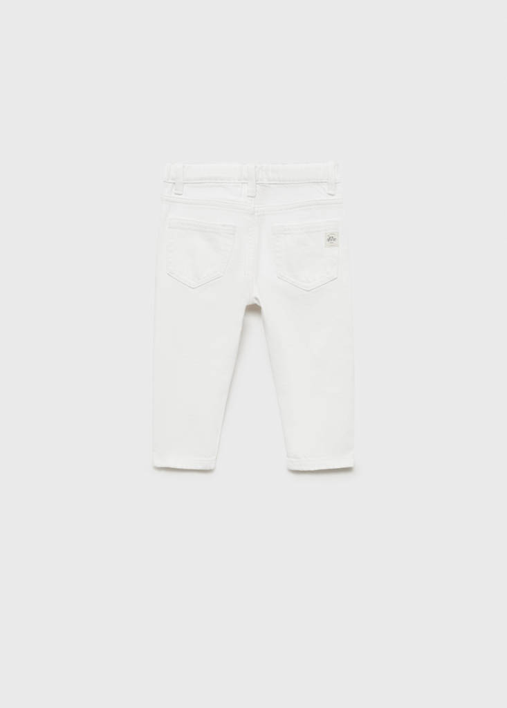 Ripped details skinny-fit jeans — White