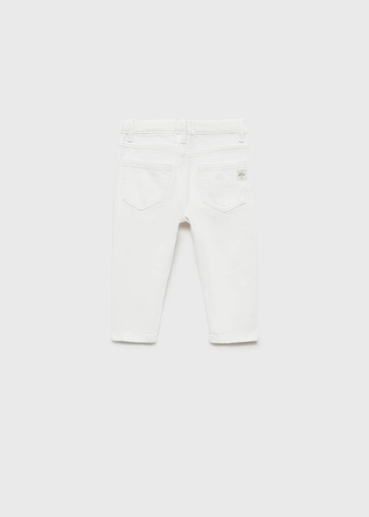 Ripped details skinny-fit jeans — White