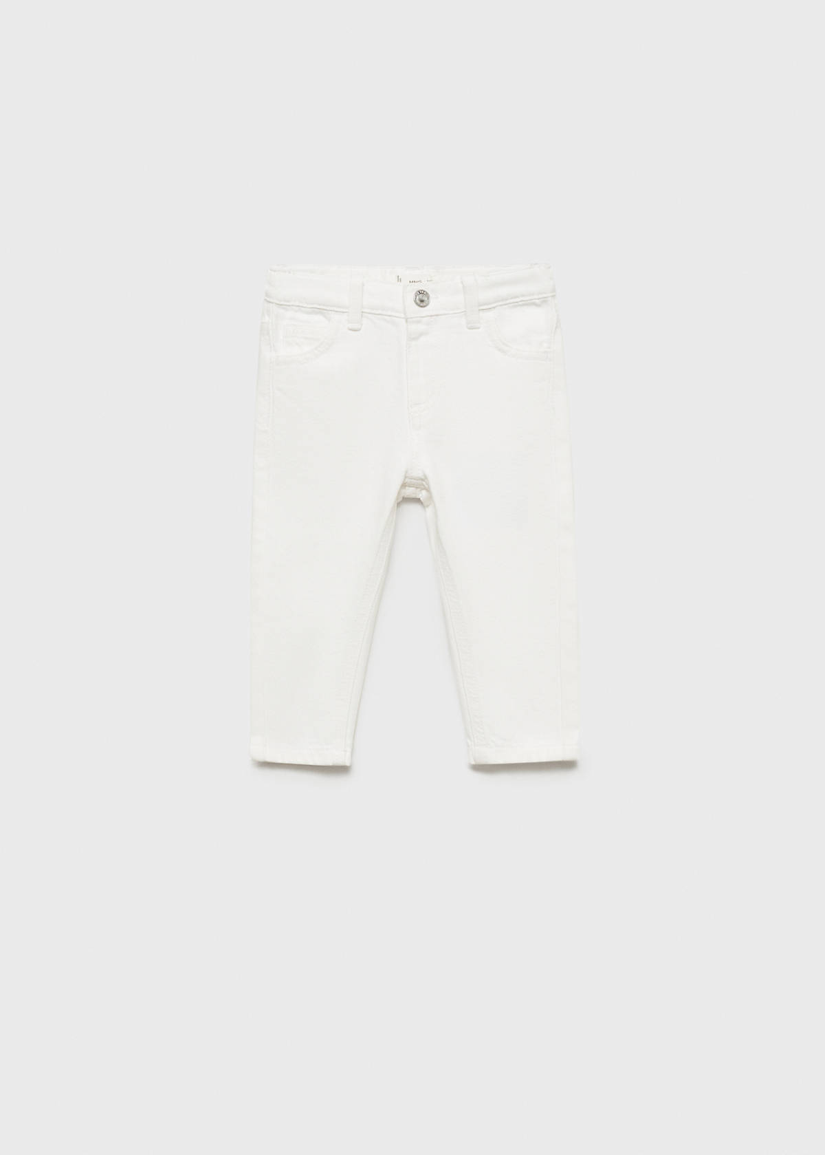 Ripped details skinny-fit jeans — White