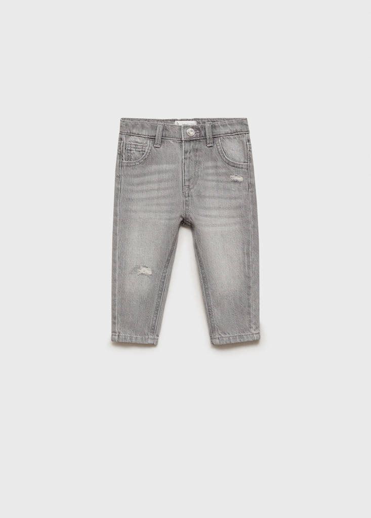Ripped details skinny-fit jeans — Denim Grey