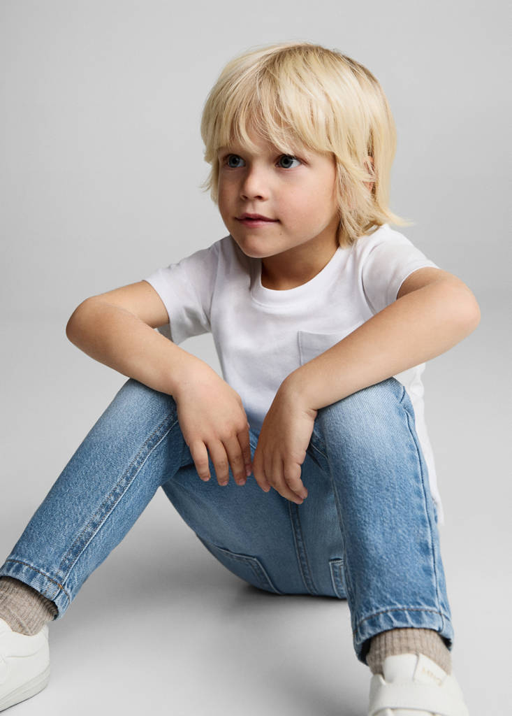 Ripped details skinny-fit jeans — Medium Blue