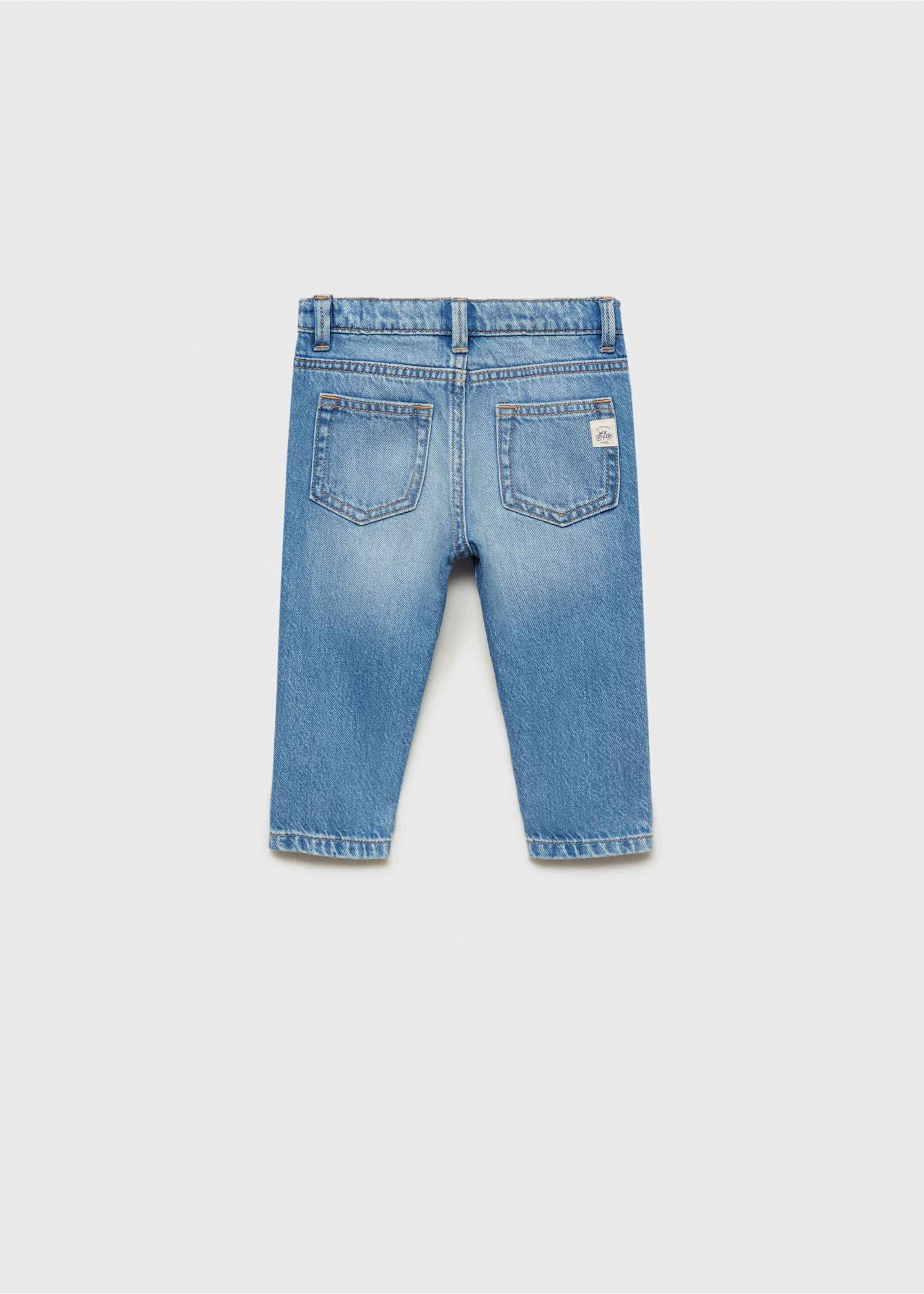 Jean skinny déchirures décoratives - Verso de l’article, Bleu moyen. Ref: 87022534-00.