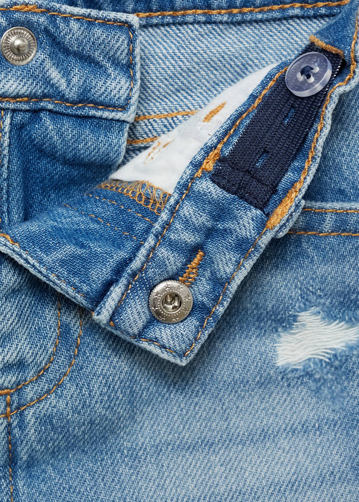 Ripped details skinny-fit jeans — Medium Blue