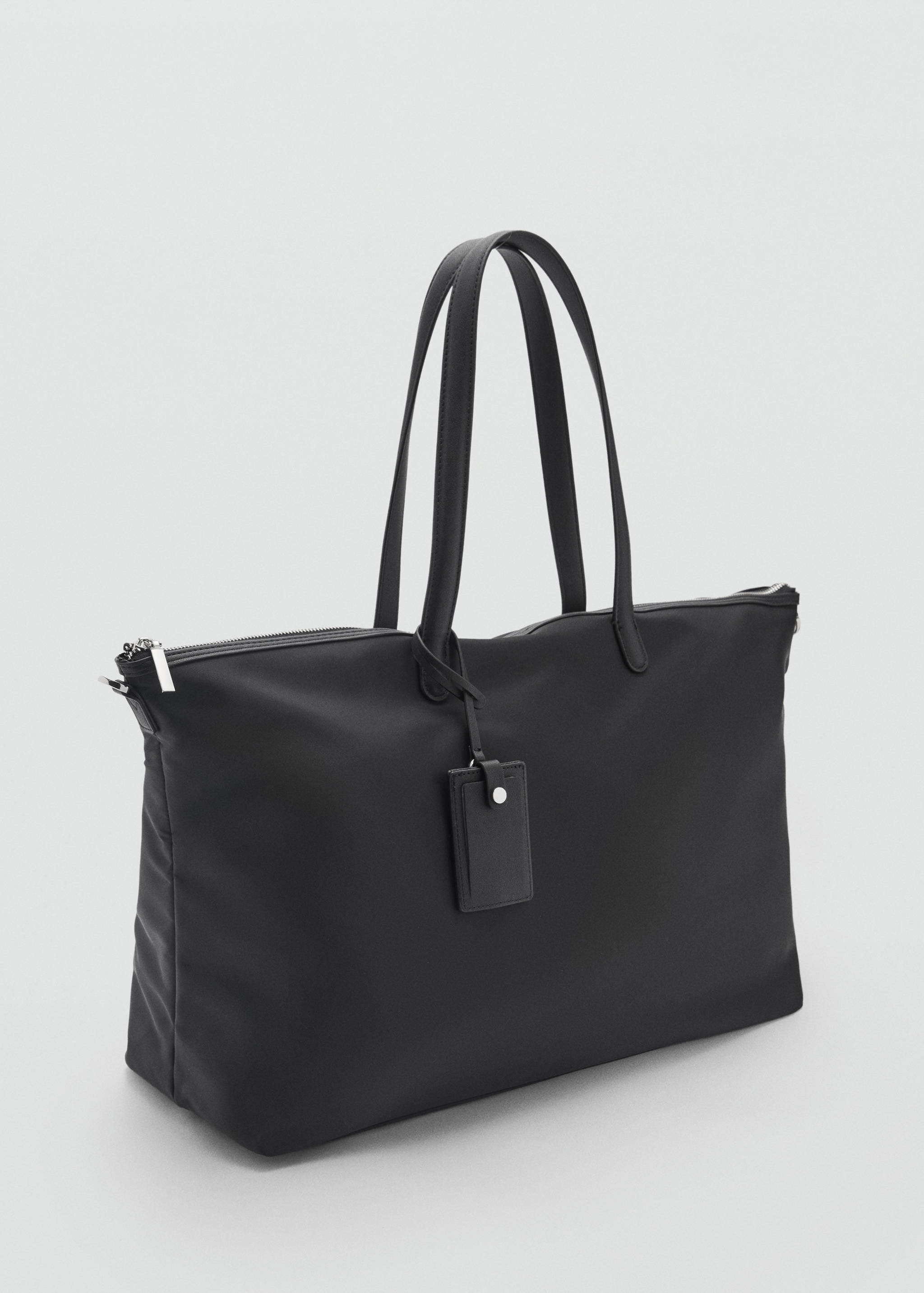 Large nylon shopper bag - Medium plane