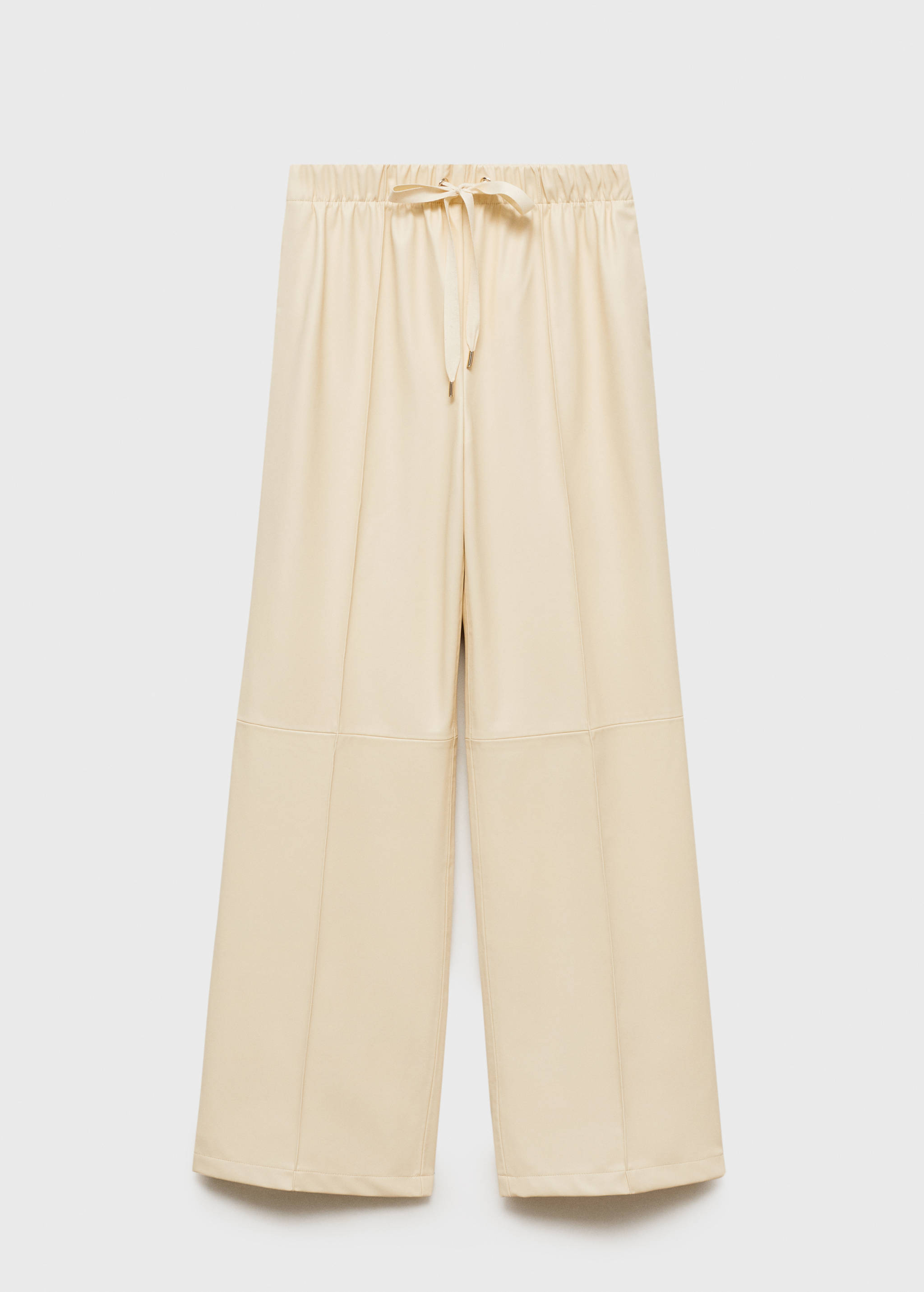 Wide leg faux-leather trousers - Article without model