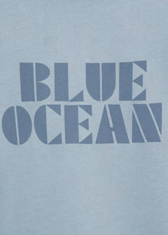 Printed cotton sweatshirt — Sky Blue 5